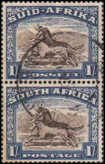 South Africa #62 Used vertical pair