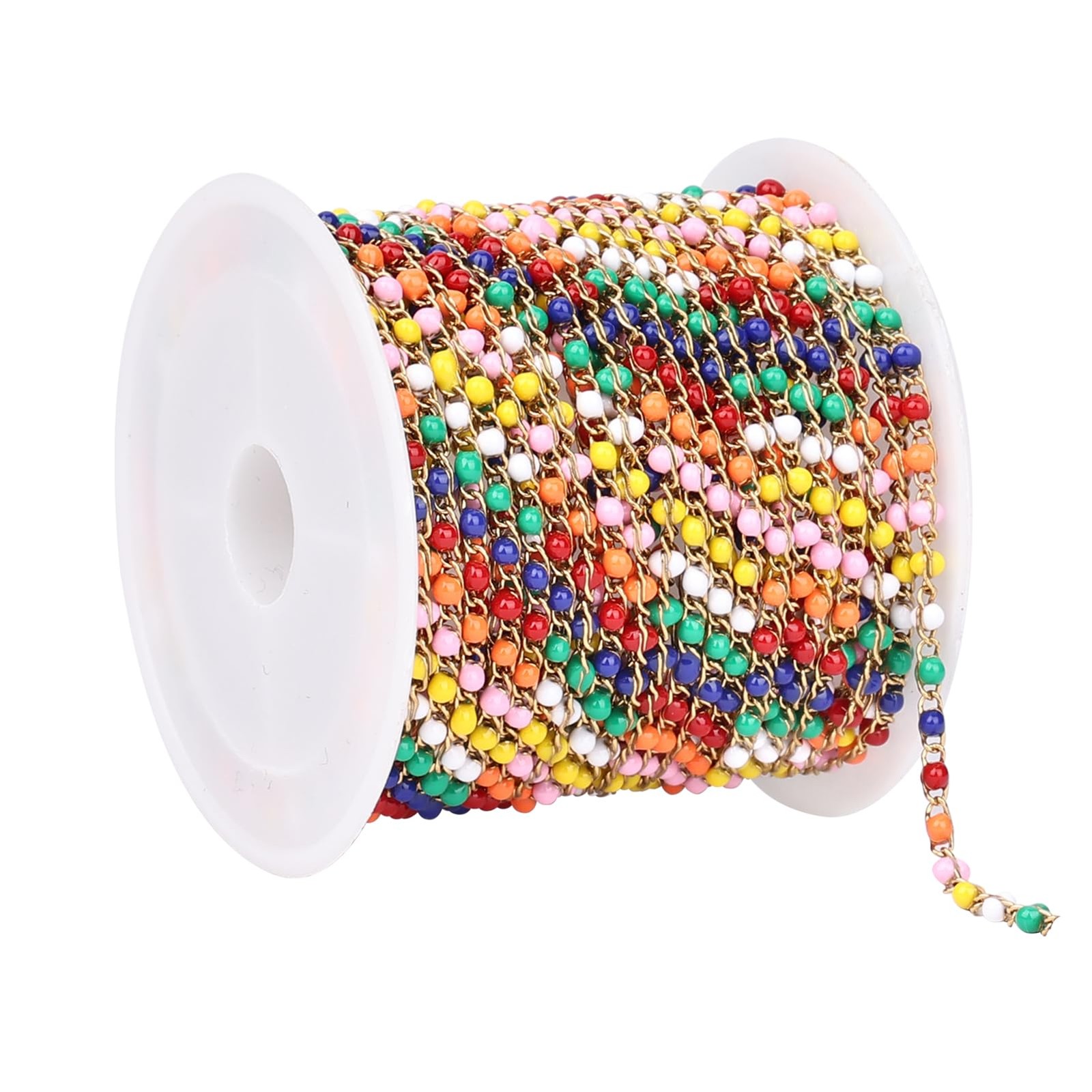 UMAOKANG 13 Feet Multicolor Bead Chain for 2.9mm x 1.9mm, Multicolored 