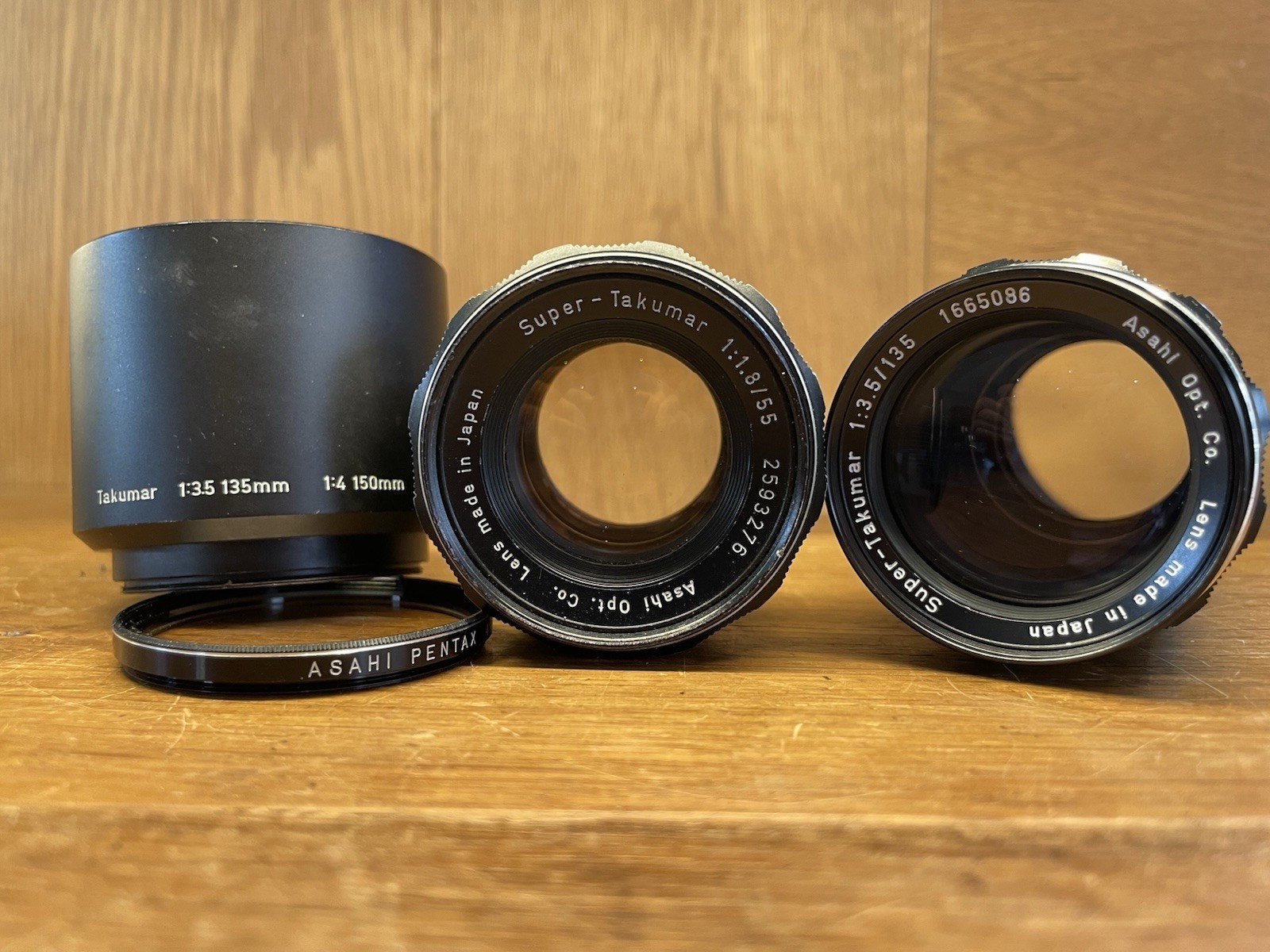 *2 Lens Set : Near Mint* Pentax Super Takumar 55mm F/1.8 & 135mm F/3.5 From JPN