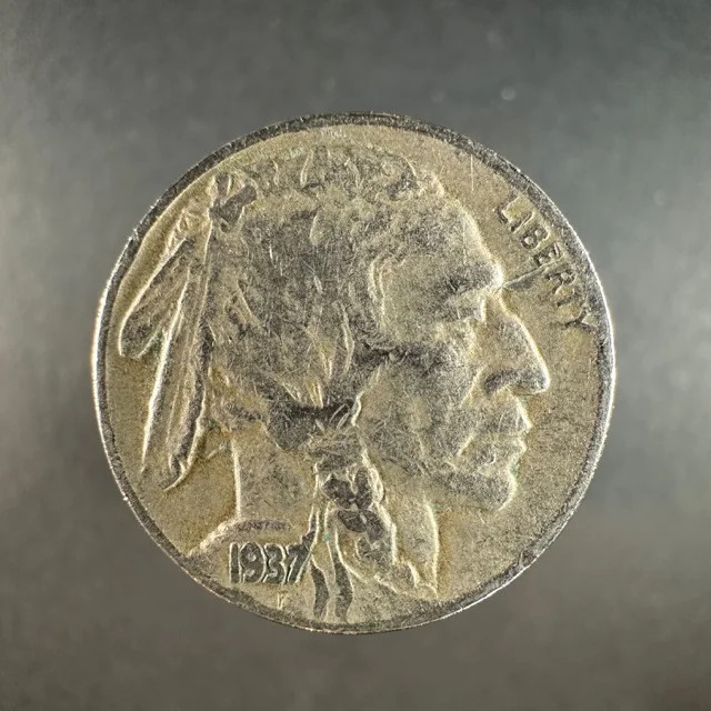 1937-D Buffalo Nickel Lightly Circulated