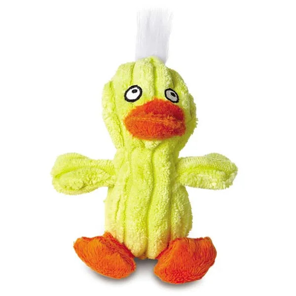Grriggles Quackling Plush Dog Toy by Pet Edge – Small Yellow Duck