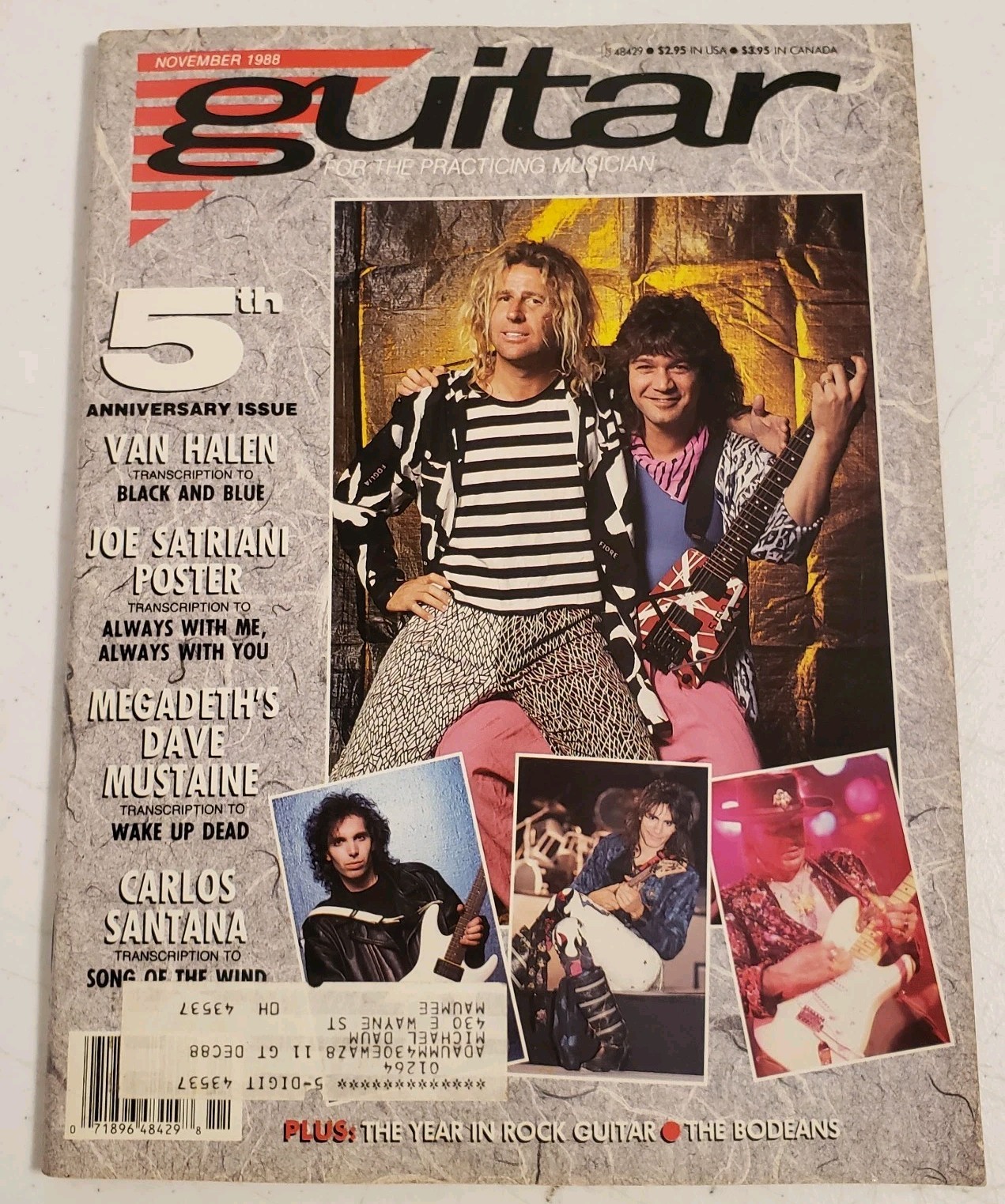 Guitar For The Practicing Musician Magazine Back Issue November 1988