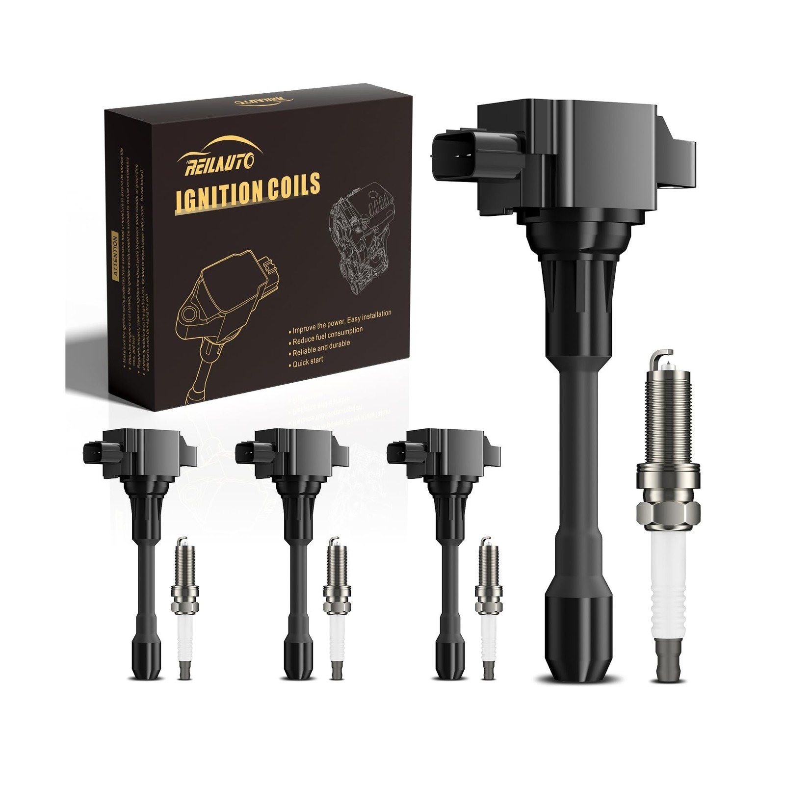 Ignition Coil Pack and Iridium Spark Plug for 2007-2019 Nissan Alti... Fast Ship