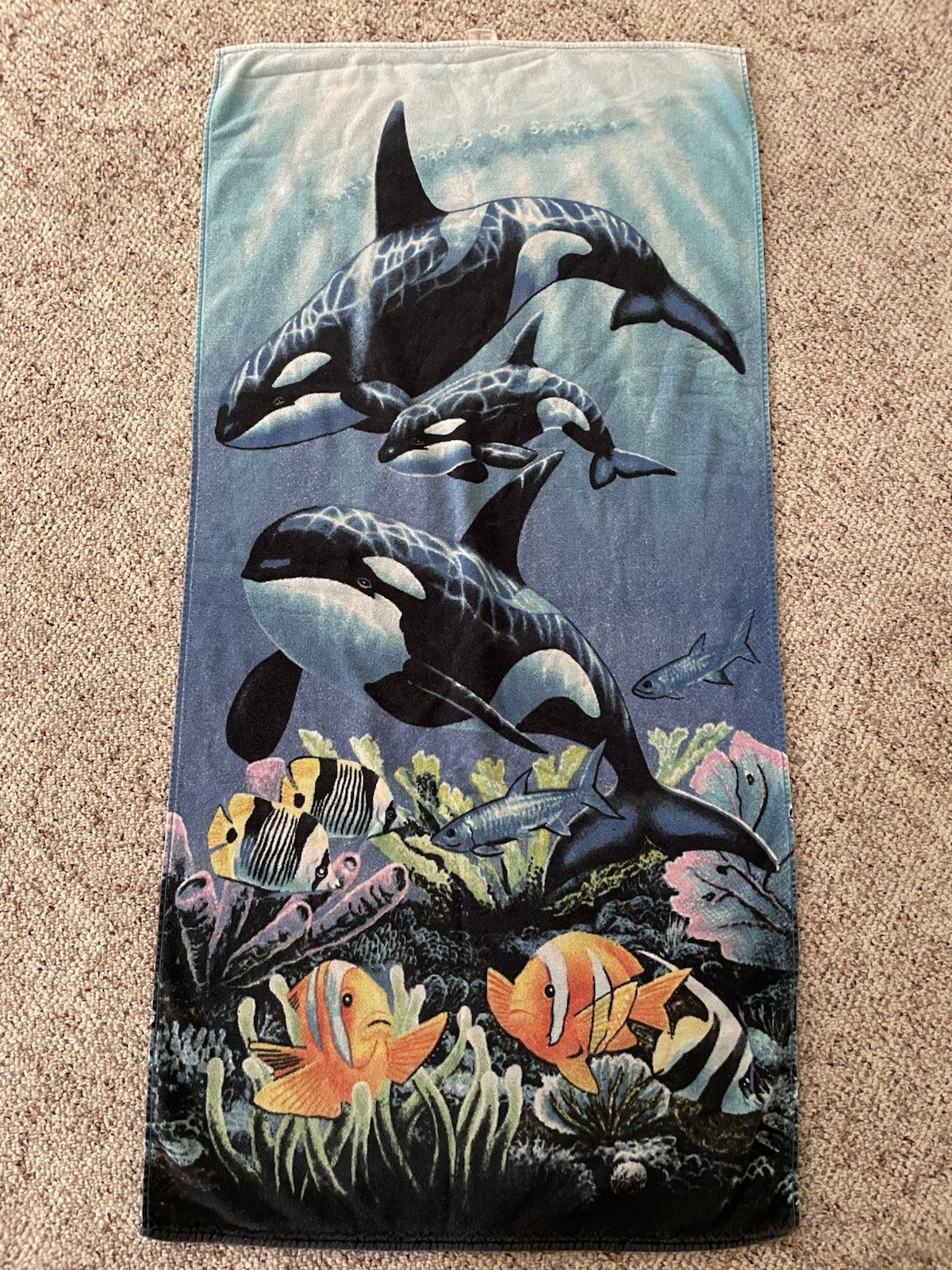 Ocean Orca Killer Whale Clownfish Bath Beach Towel 54" by Tropical Daze BN8-180