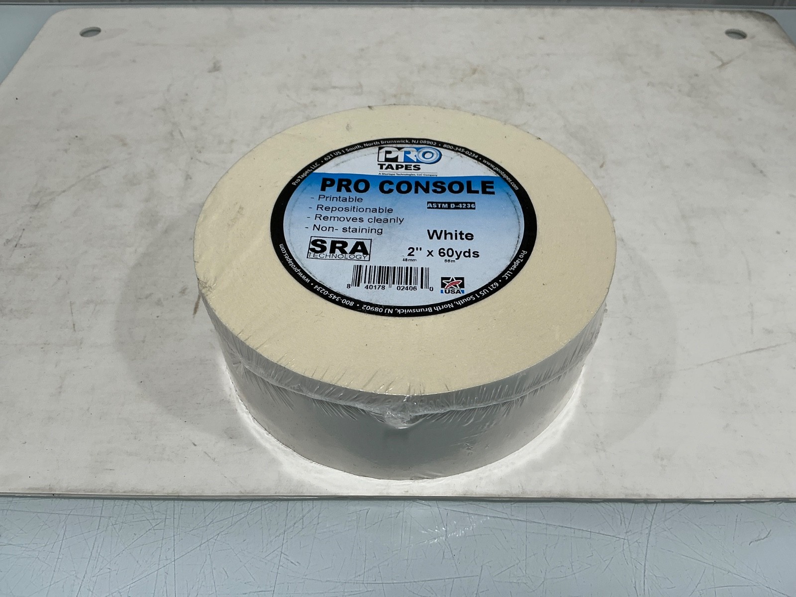 Pro Tapes Pro Console Tape 2in x 60yds White (Qty 15)