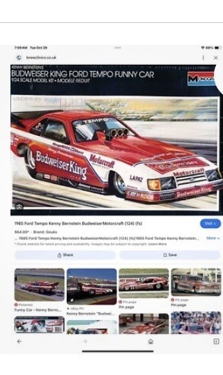 1/64 CUSTOM WATERSLIDE DECAL - BUDWEISER KING FORD FUNNY CAR