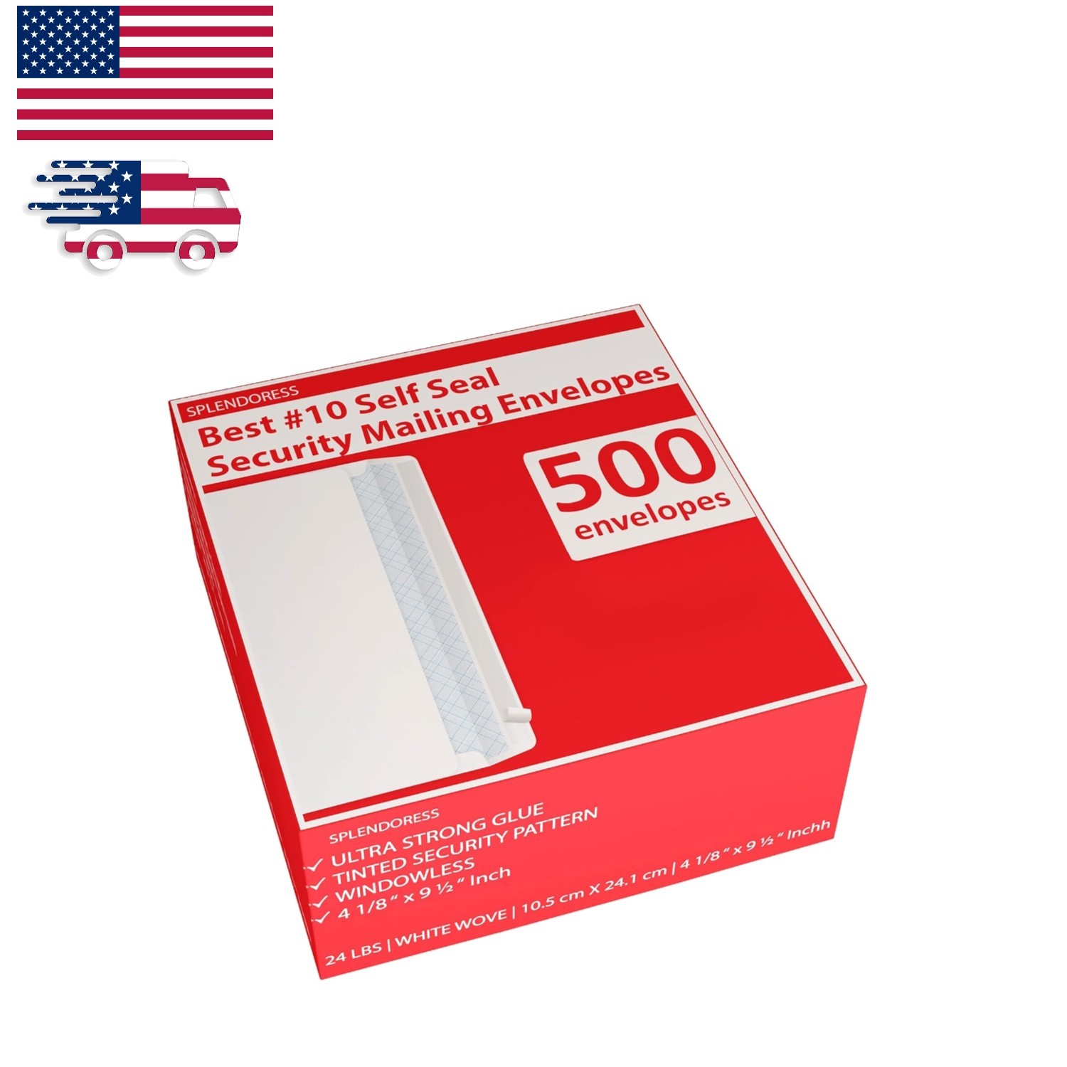 500 Self-Sealing White Windowless Envelopes | Secure Peel and Stick Mailing