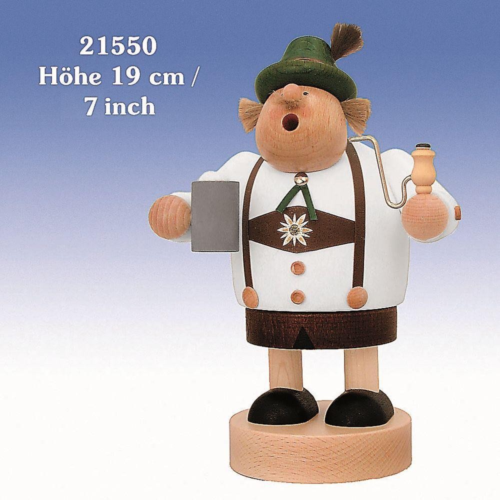 Smoker Bavarian with Beer Stein WxDxH= 13x10x20cm NEW Smoke Figure