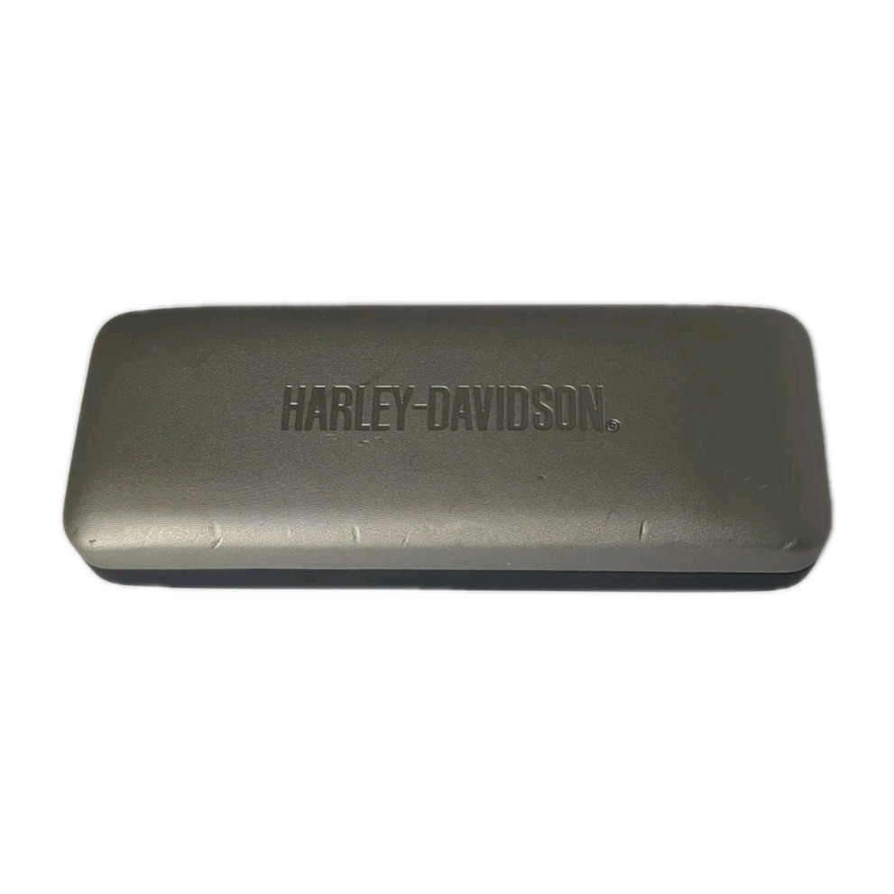 Harley Davidson Sunglasses Snap Case Gray/Black Hard Side Clamshell & Logo Cloth