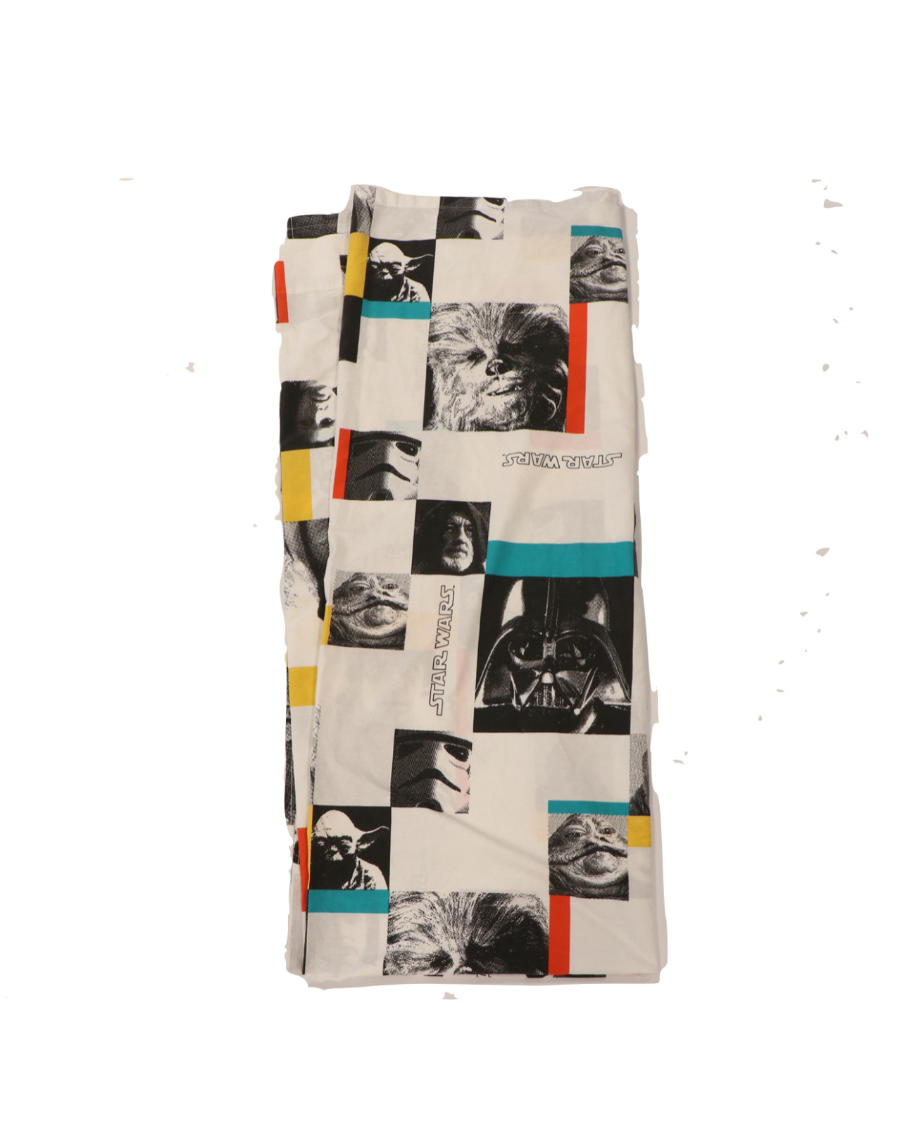 Vintage 90s Star Wars Movie All Over Print Full Size Flat Sheet Bedding Sheet 