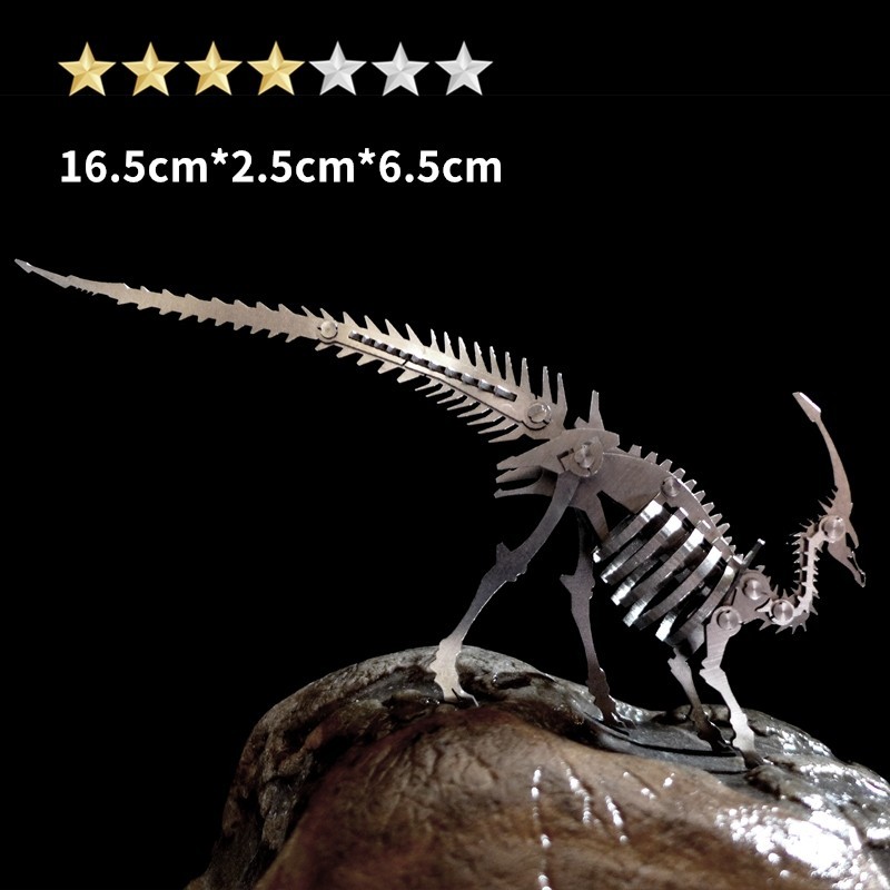 3D Metal Puzzles for Adults, Parasaurolophus 3D Metal Model Kits to Build DIY