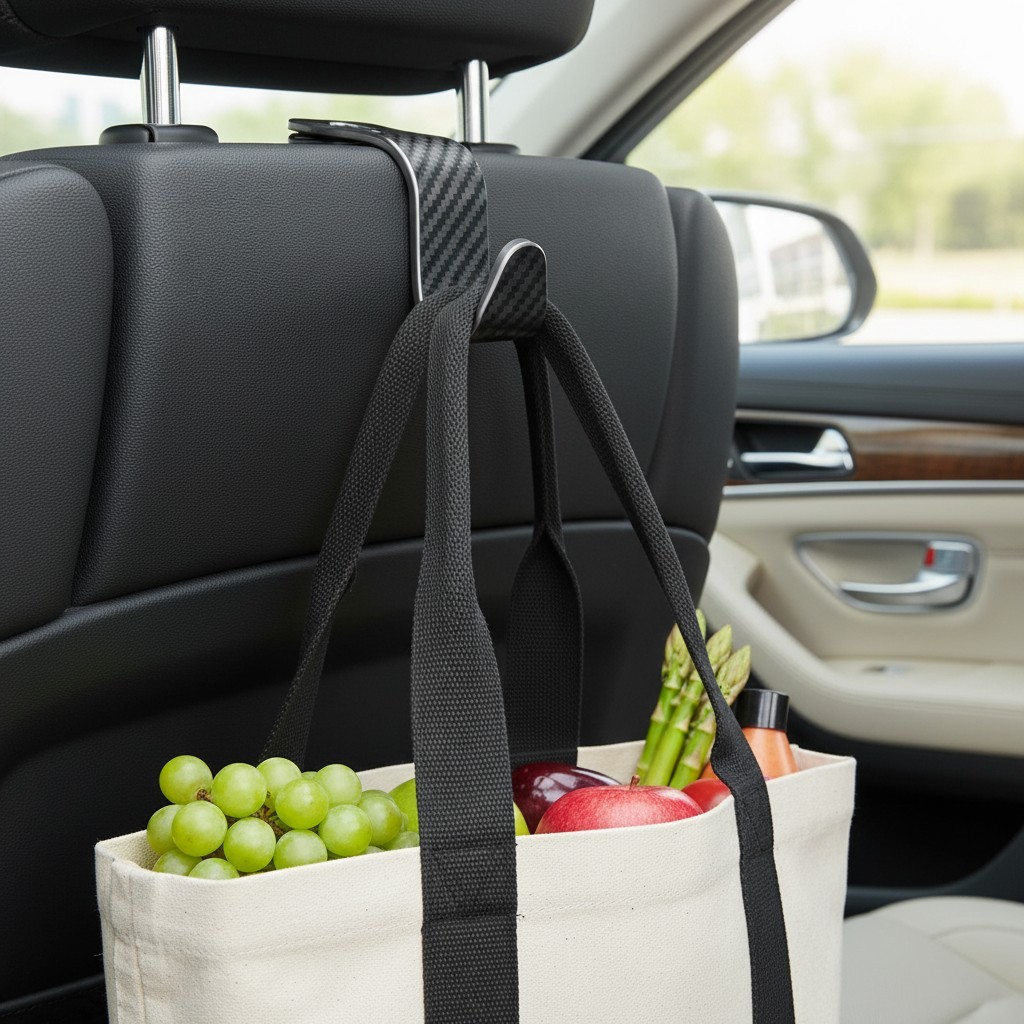 Universal Vehicle Storage Organizer - 4 Durable Hooks for Handbags & Coats