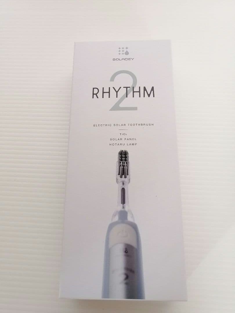 SOLADEY RHYTHM 2 Solar Powered Electric Toothbrush White Stand Energy Efficient