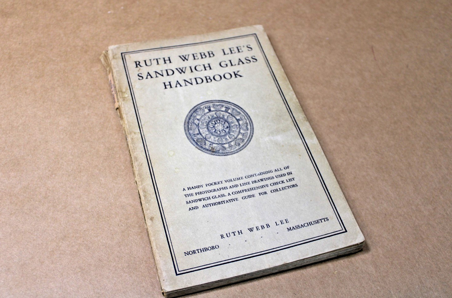 1947 Pocket Guide Sandwich Glass Ruth Webb Lee, Reference Book Illustrated Photo