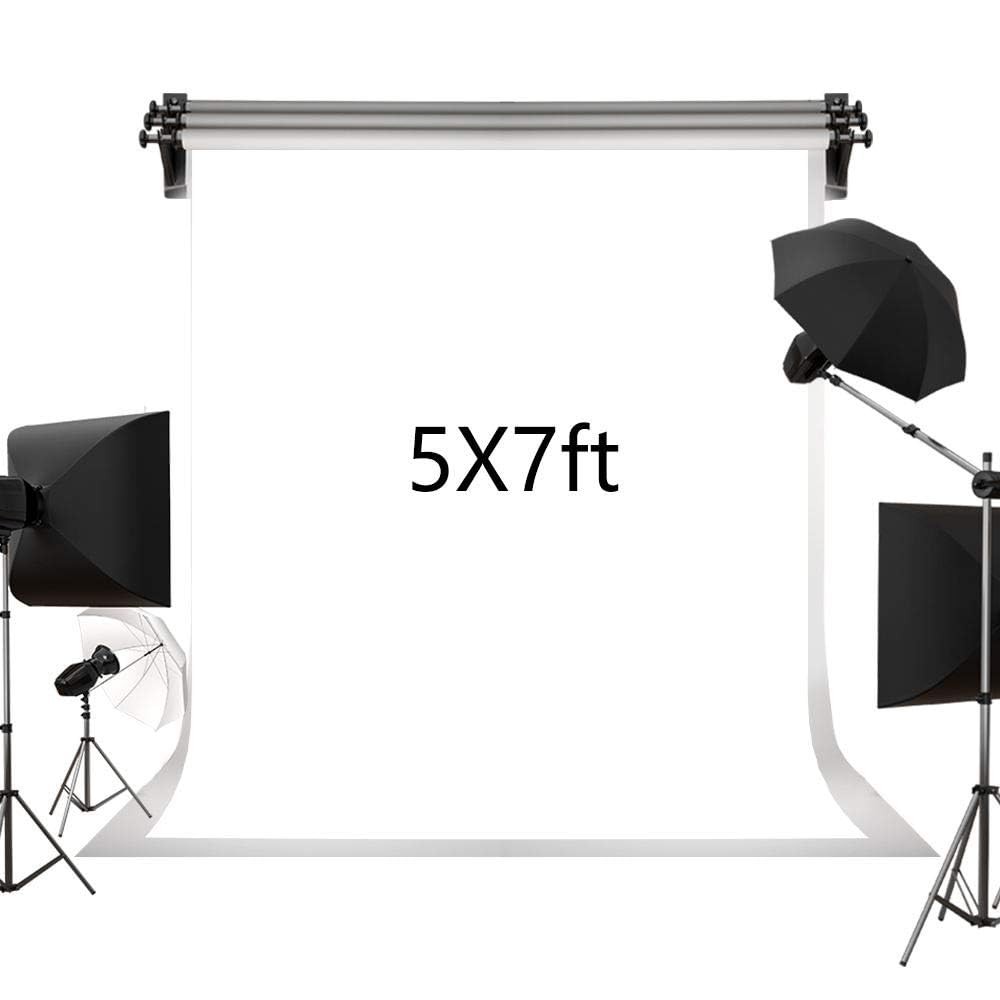 White Photography Backdrop 5x7ft Solid Portrait Studio Background