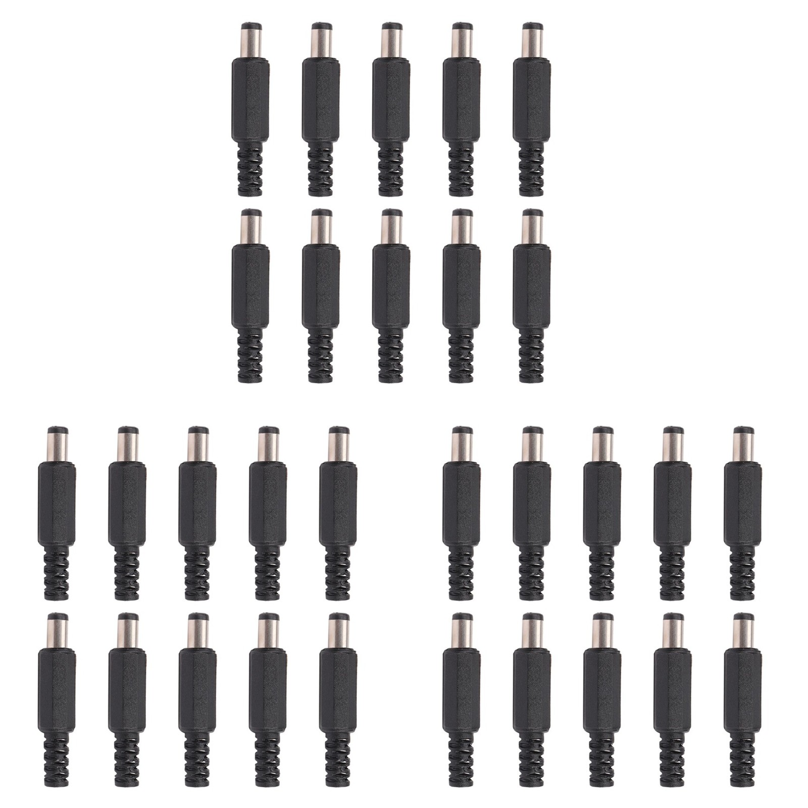 30Pcs 5.5X2.1mm Male Solder Dc  Tip Plug Jack Straight Connectors for DC 3855