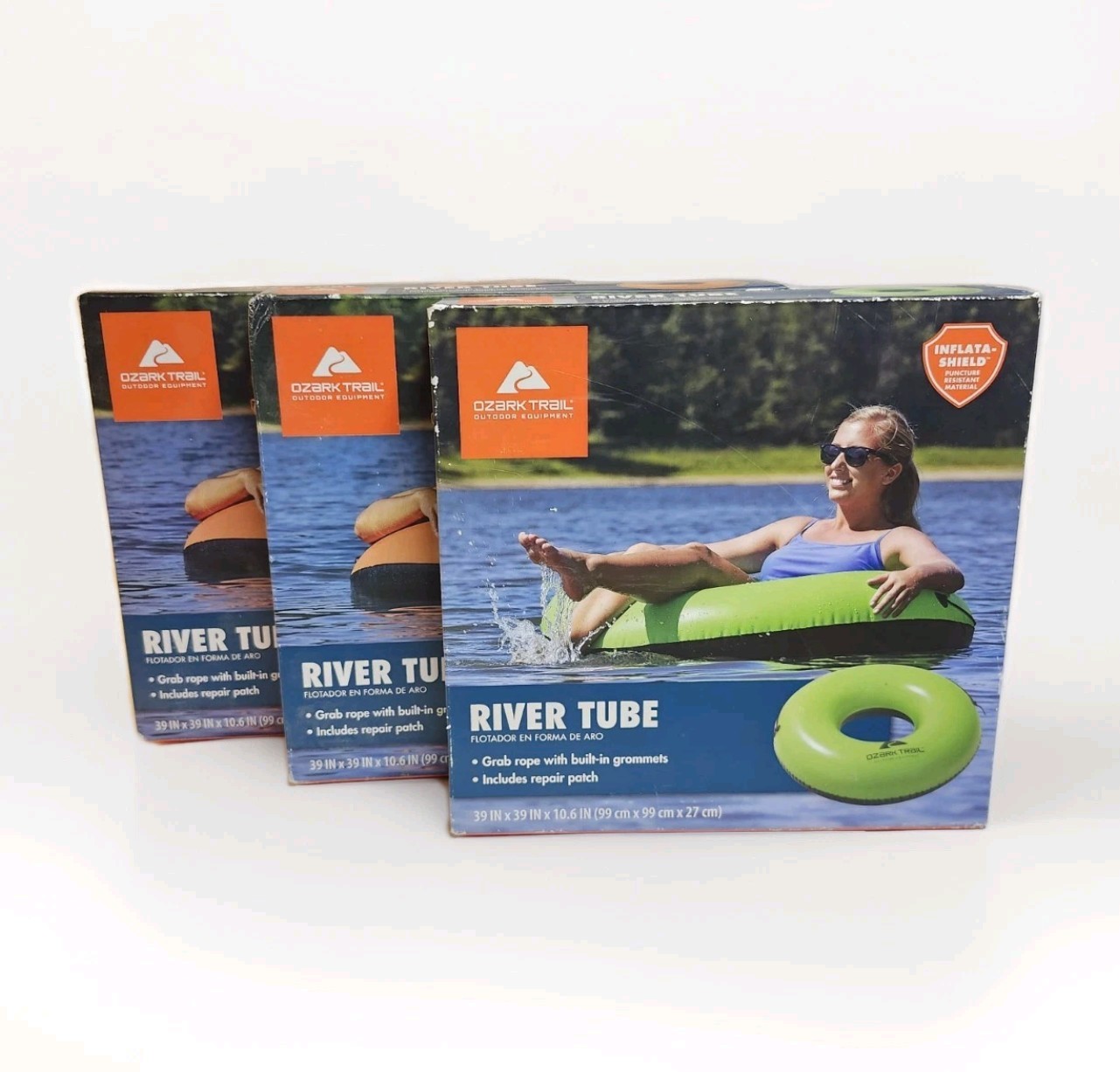 Ozark Trail River Tube 39-inch single-rider water float, Set Of 3