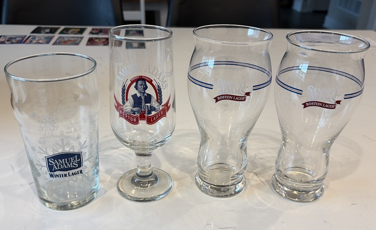 SAMUEL ADAMS Boston Lager Winter Lager Glasses~ Take Pride in Your BEER Boston
