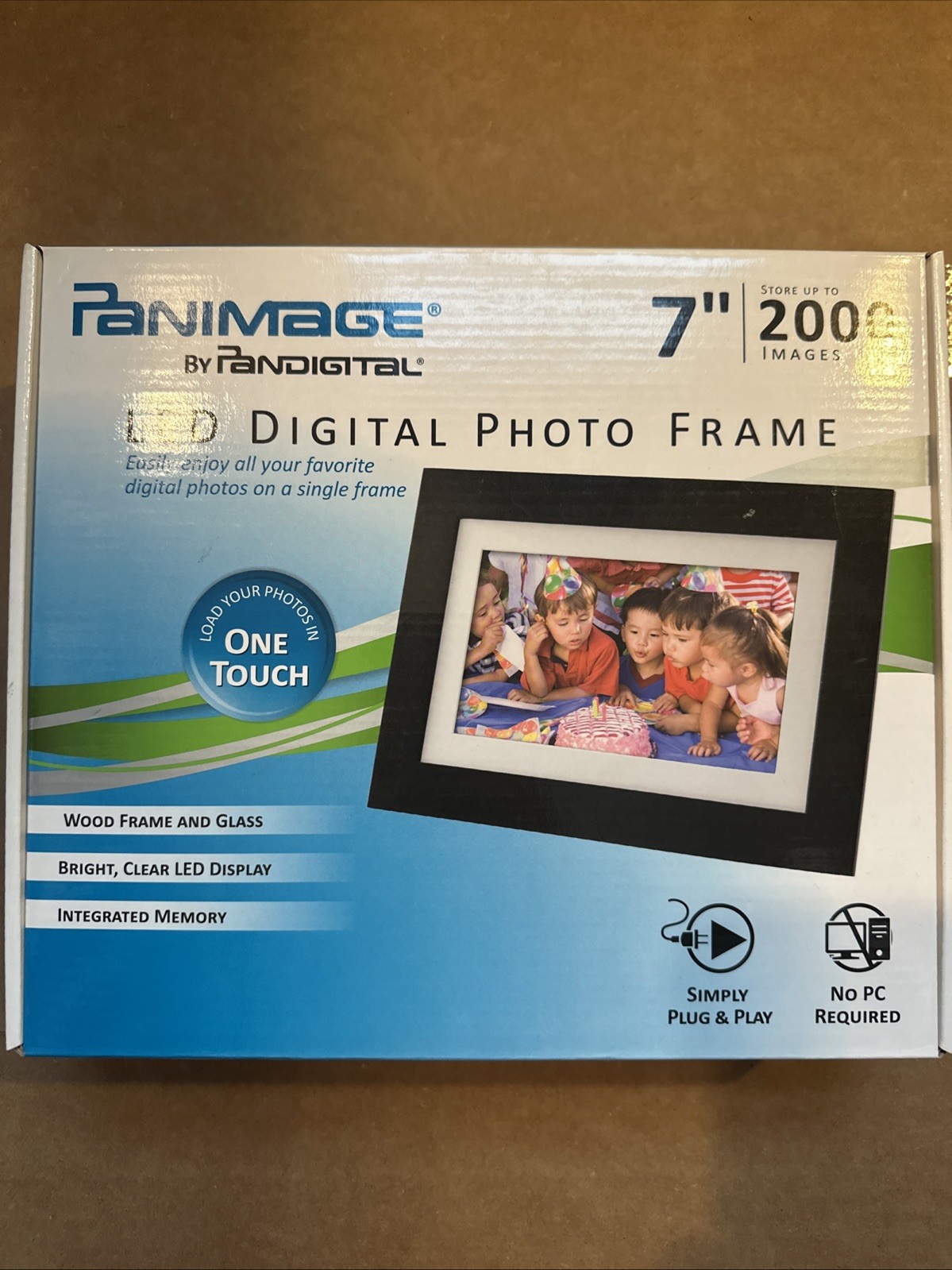 ➿ Pandigital 7” Digital Black Photo Frame w/Remote (holds 2000 images)