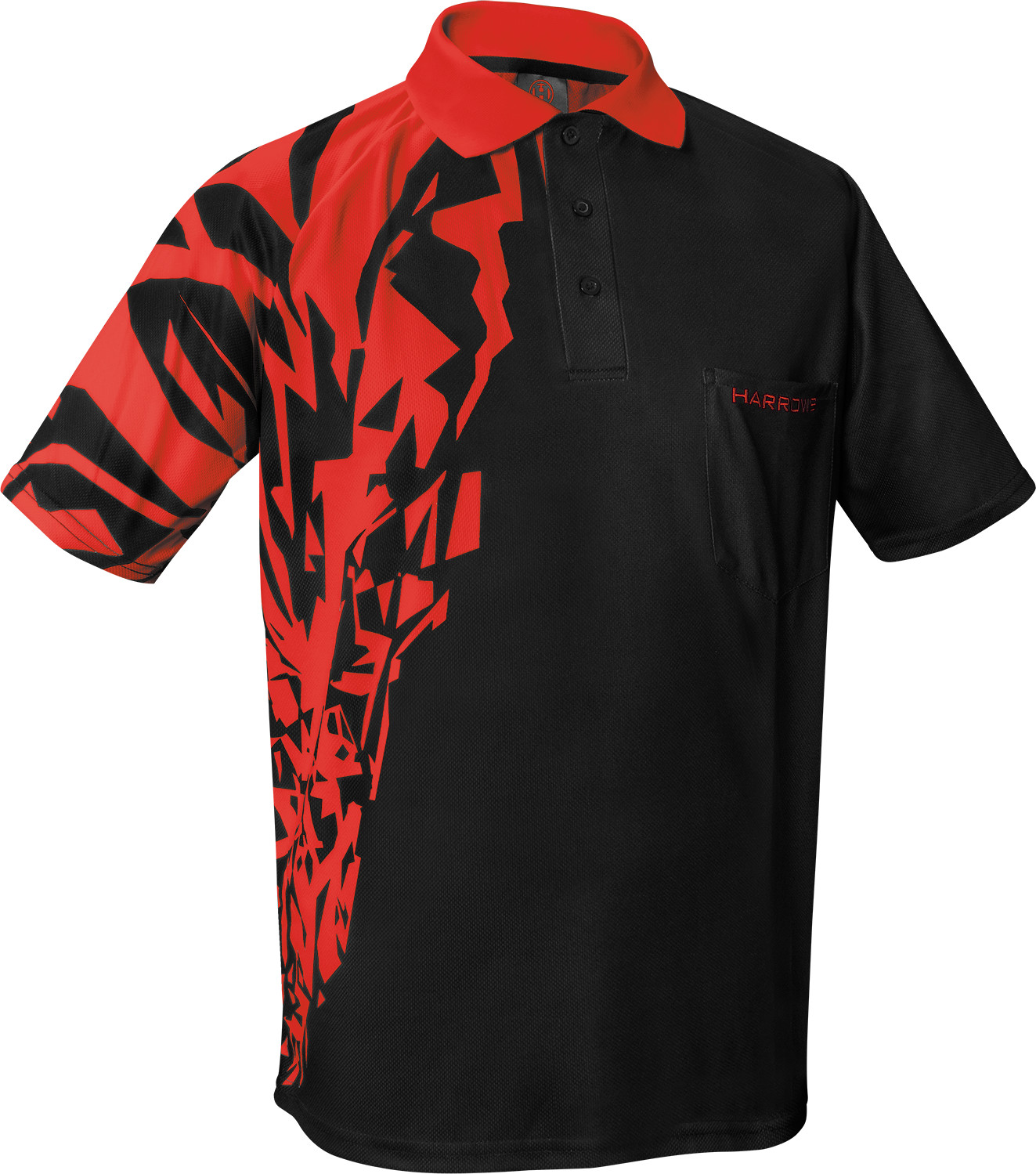 Harrows Rapide Black Red 3XL Dart Shirt