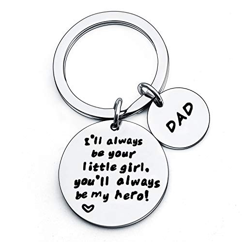  Dad Gifts from Son Daughter - Keychain Gifts for Dad, Stepdad Key Tags, Men 
