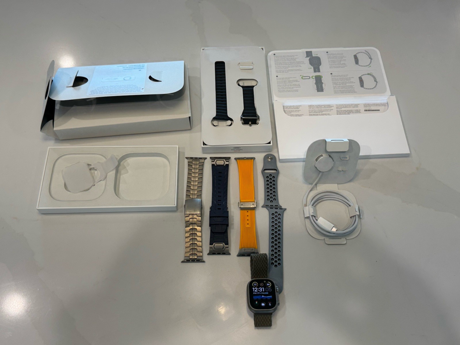 Apple Watch Ultra 1 First Gen Titanium Smart Watch Bundle