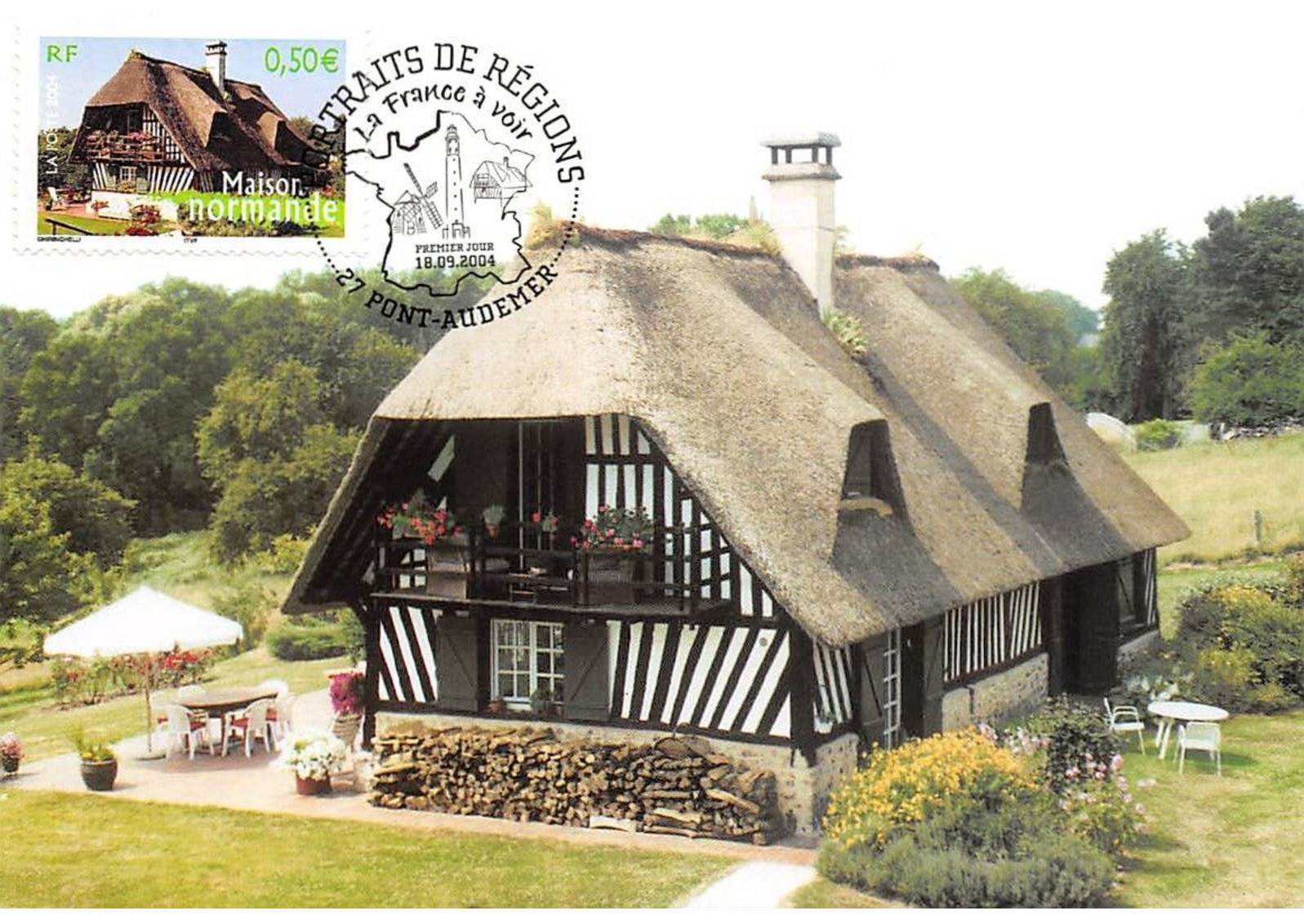 Maximum Card - FRANCE - COR13456 - 09/18/2004 - Norman House - Pont Cachet