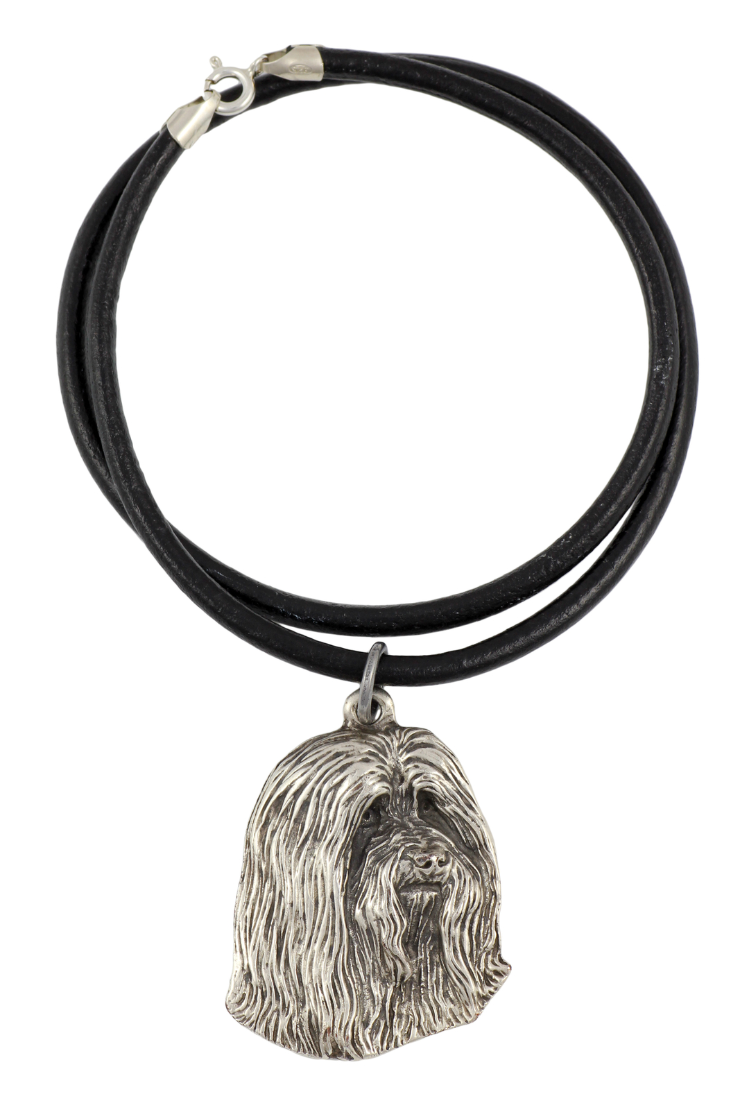 Bearded Collie - Necklace With Dog, Silver Plated Pendant For Dog Lovers, Unique
