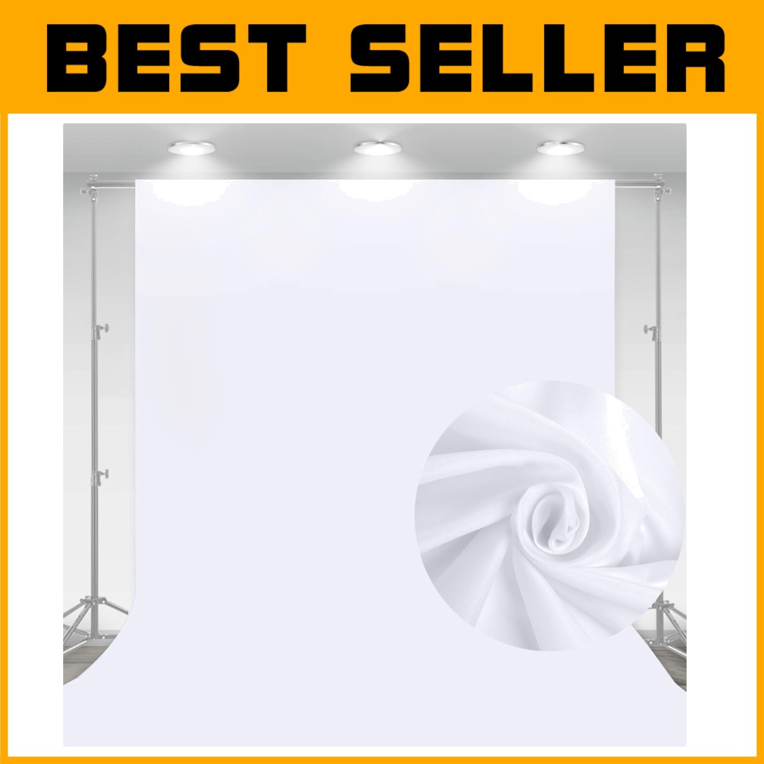 White Photography Curtain - High Quality 7x10 FT Backdrop