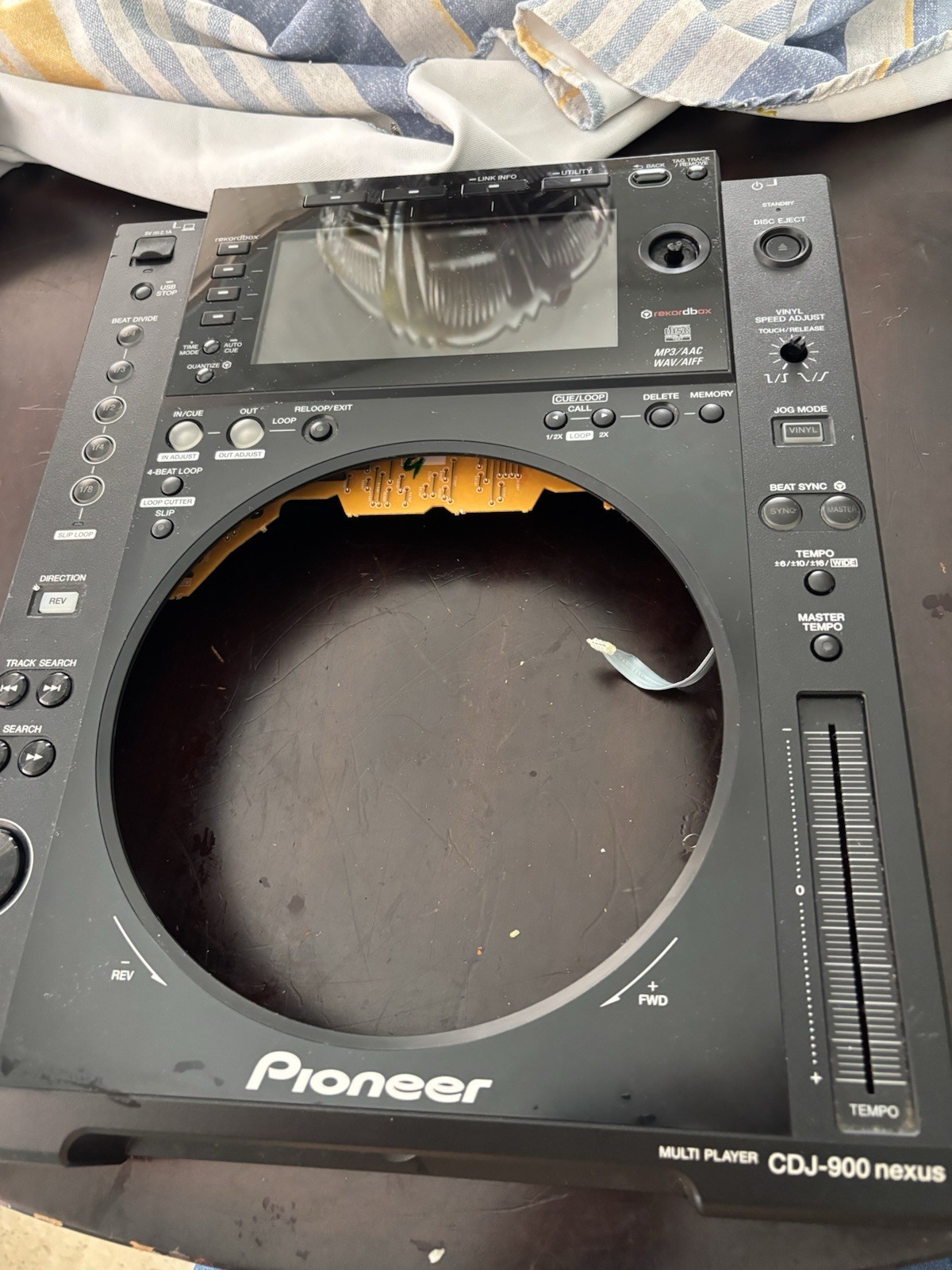 Pioneer CDJ-900 Nexus Multi Player Front Face Plastic Part Plus Screen Display
