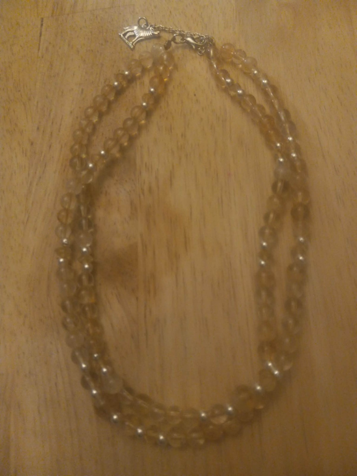 Natural Handmade Citrine Beaded Double Strand Versatile Necklace/Choker