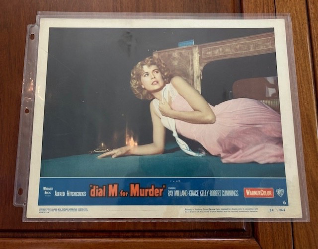  11x14 original lobby card of Grace Kelly in the 1954 movie "Dial M For Murder"