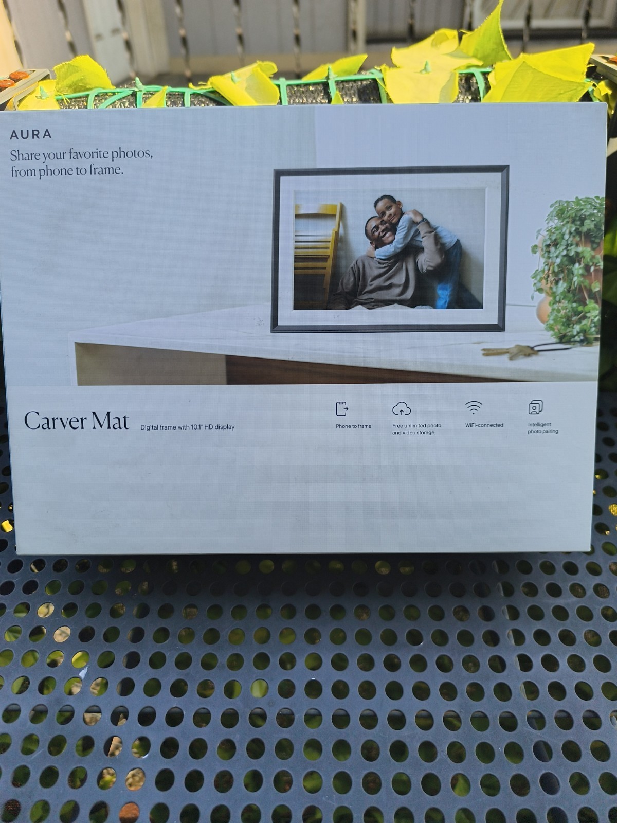 Aura Home - Carver 10" Digital Wifi Frame - Matted Gravel New Sealed 
