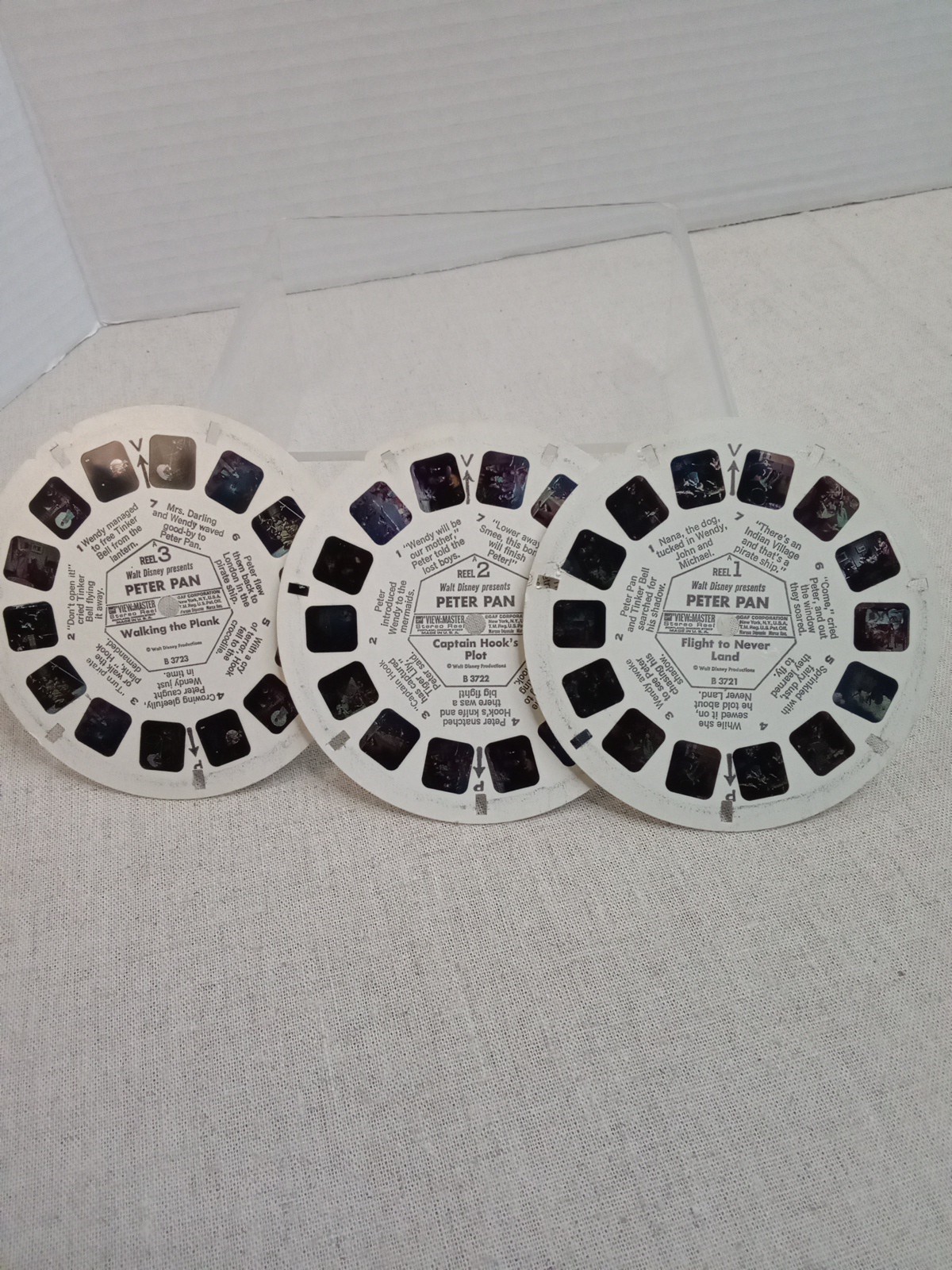 View Master Walt Disney's Peter Pan, Children's 3 Reel Set 3072 REELS ONLY