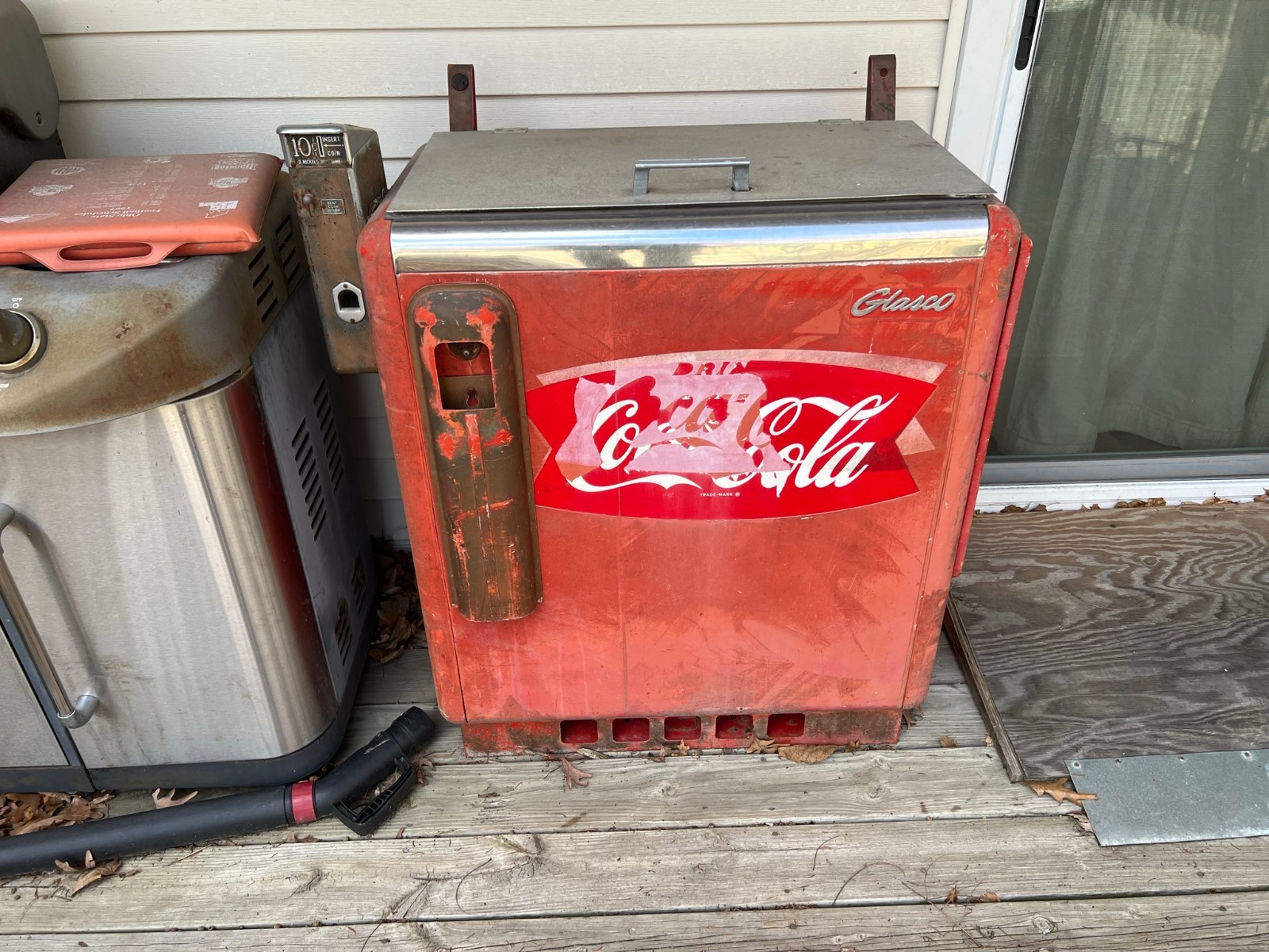 Coca-Cola cooler Model A-30000 GBV-50 Glasco Slider (Working)