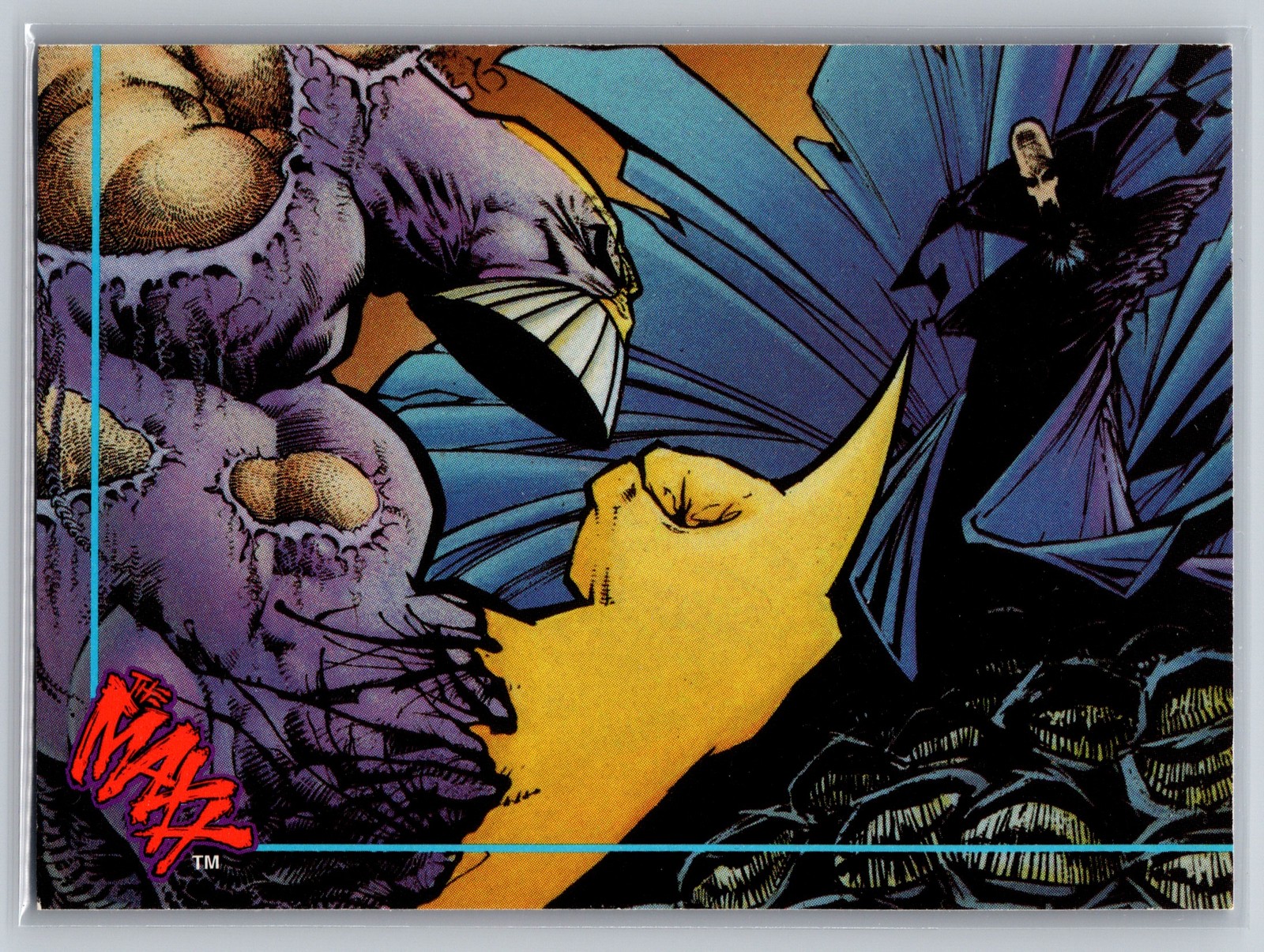 1993 Topps The Maxx #62 The Maxx vs Mr Gone Hero Villain Battle Scene Card