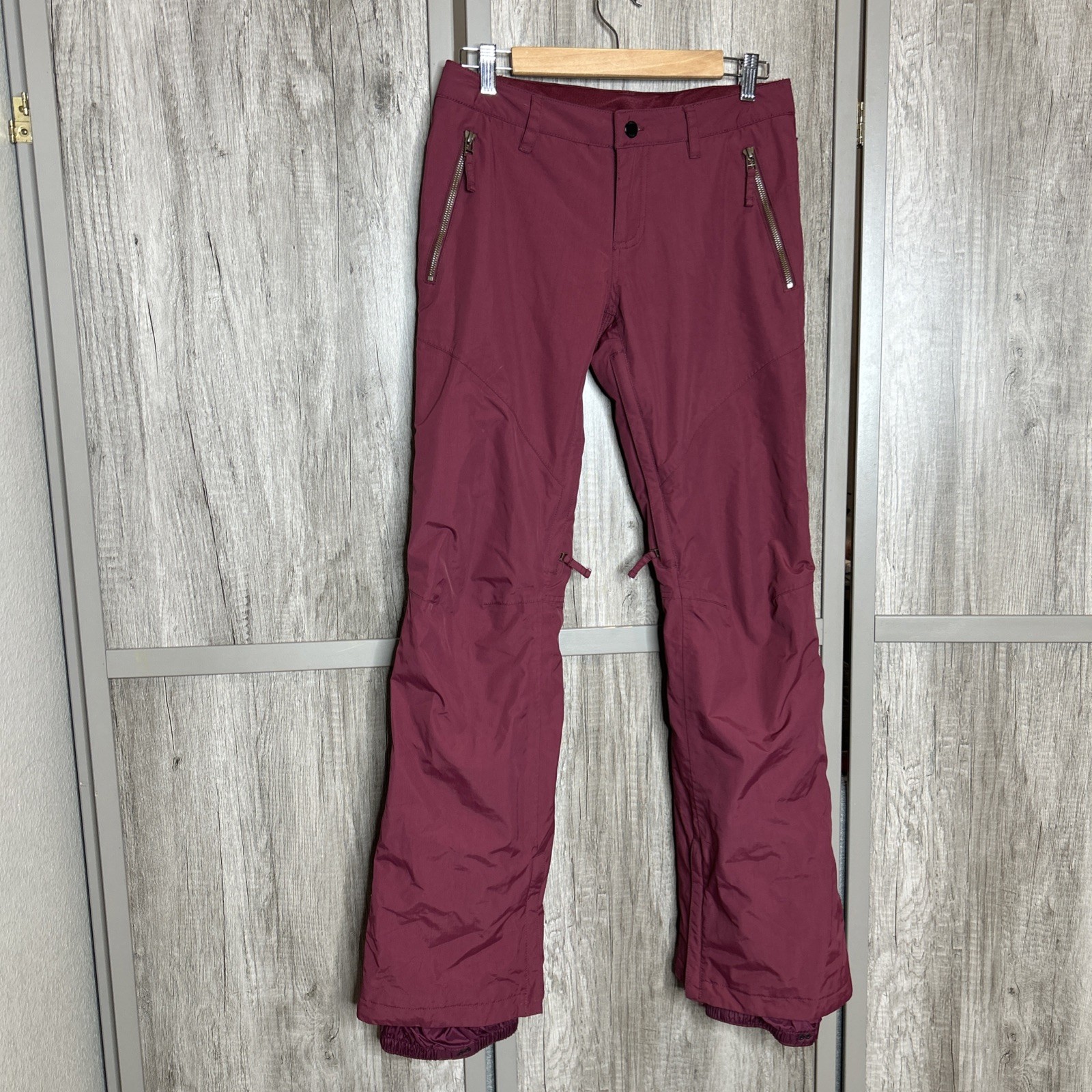 Burton Snow Pants Women Size XS Dry Ride Snowboard Ski Insulated Burgundy
