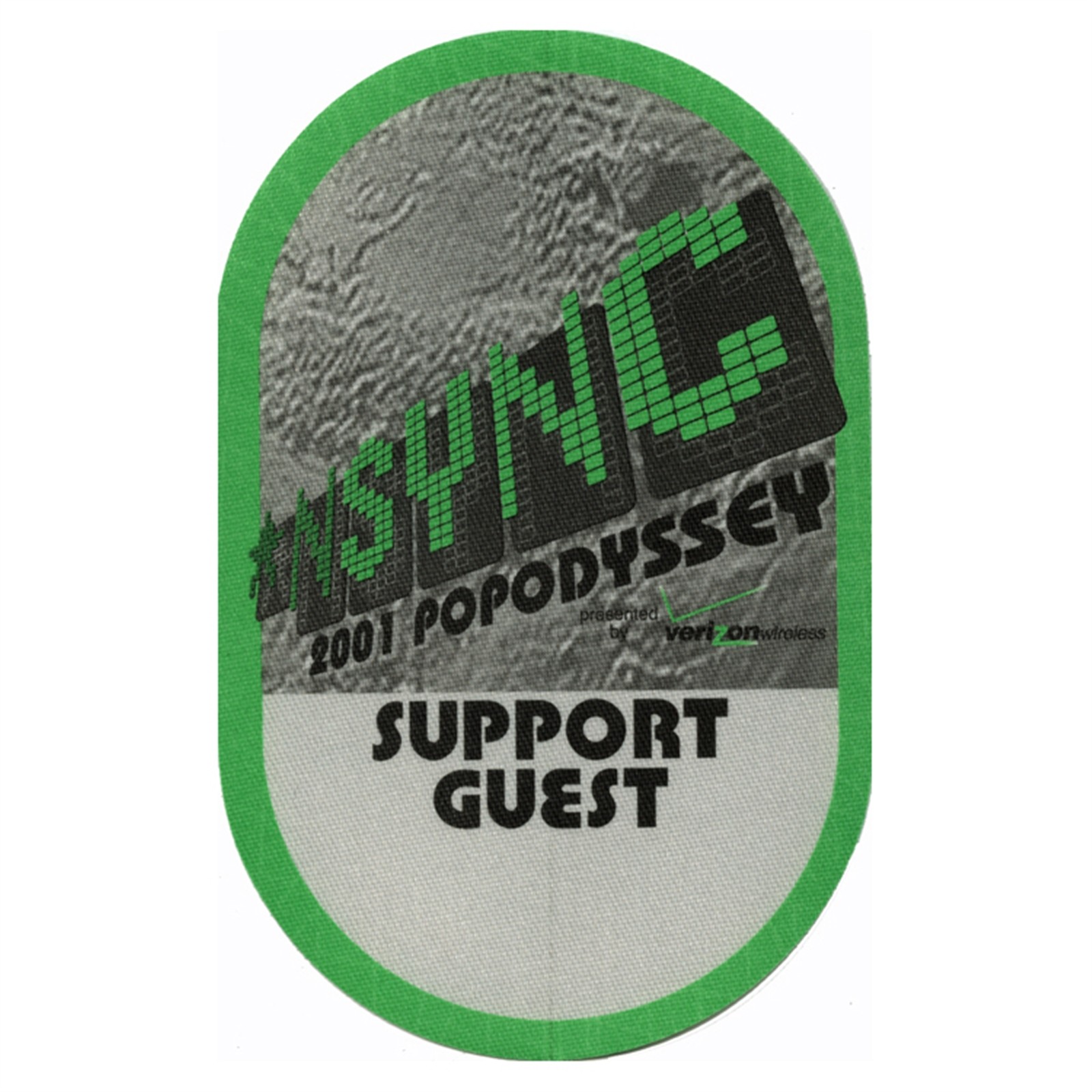 NSYNC 2001 Pop Odyssey Concert Tour Support Guest Backstage Pass