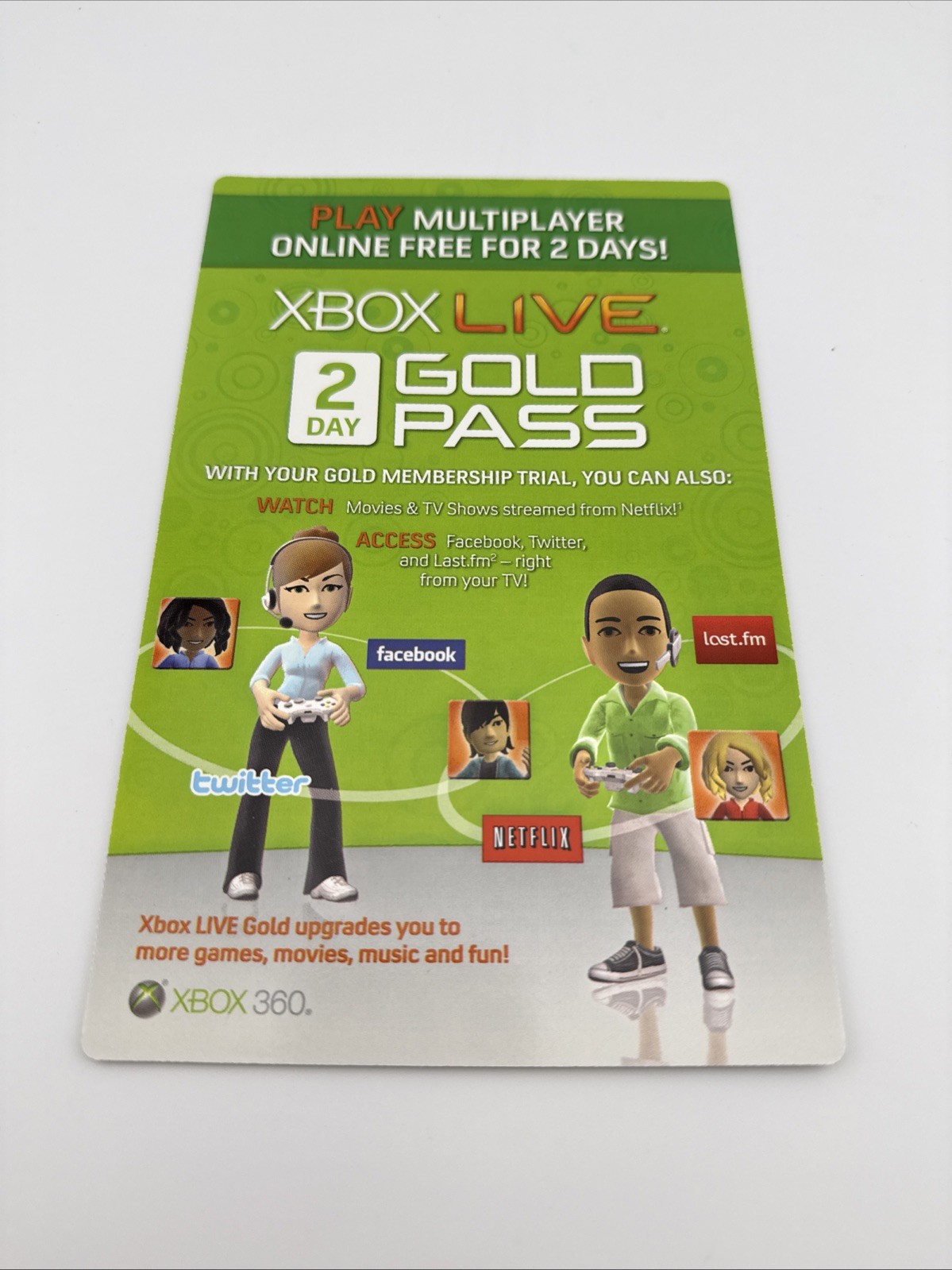 Microsoft - Xbox Live 2 Day GOLD Membership Card US & 48 Hour Free Trial New 