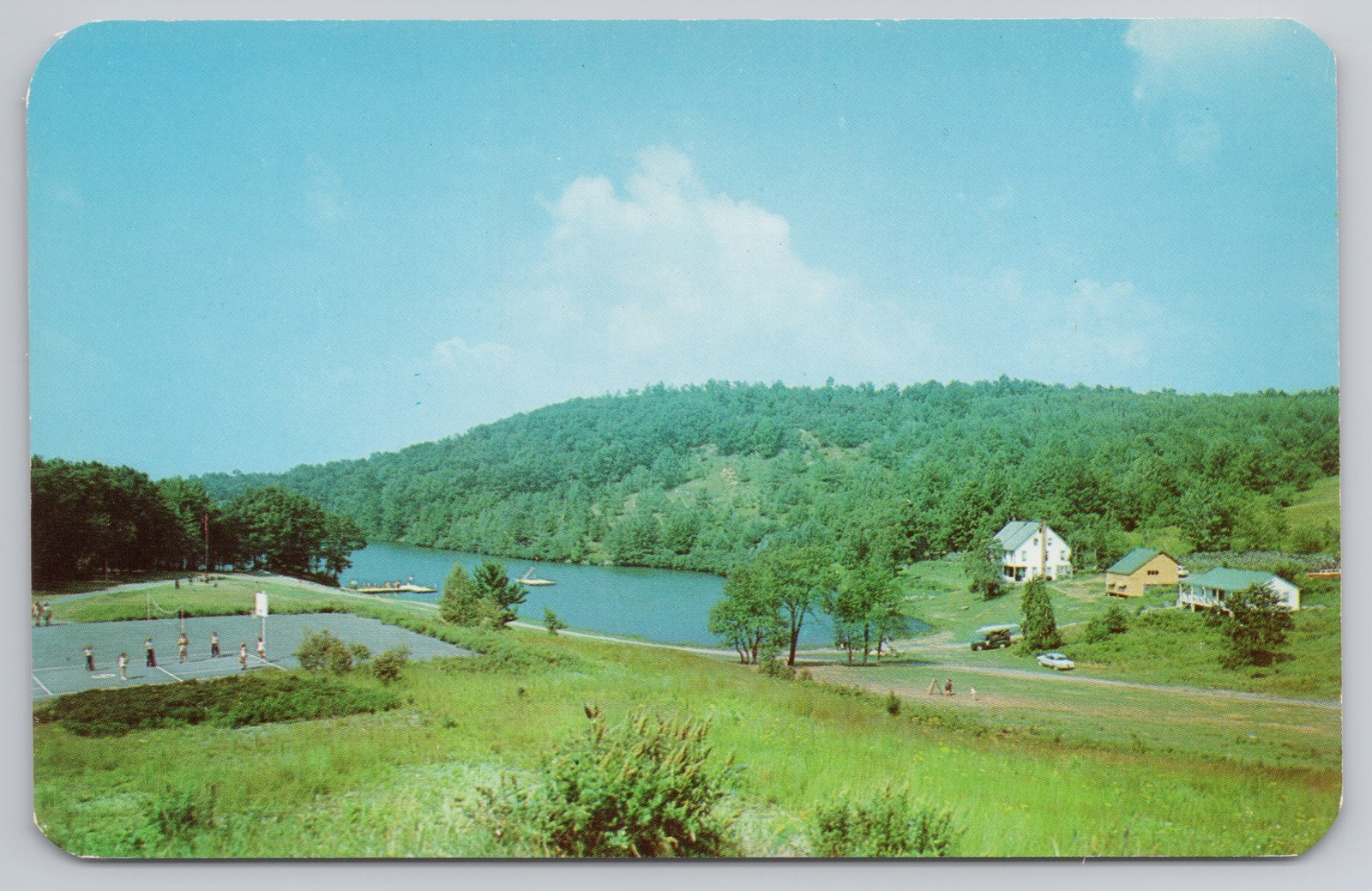 Camp Hugh Beaver in the Poconos Near Bushkill PA Chrome Postcard