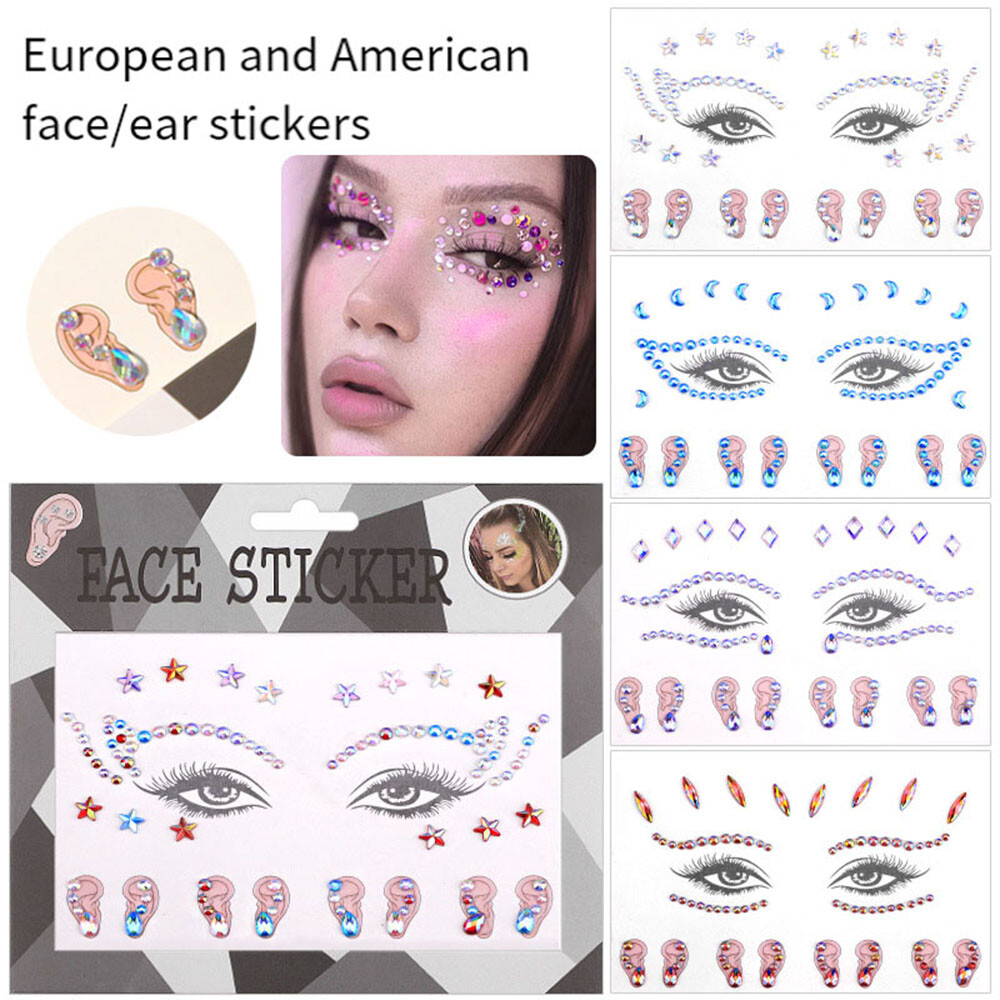 Star Diamond Sticker Ear Acrylic Drill Sticker Facial Rhinestone Sticker  θ