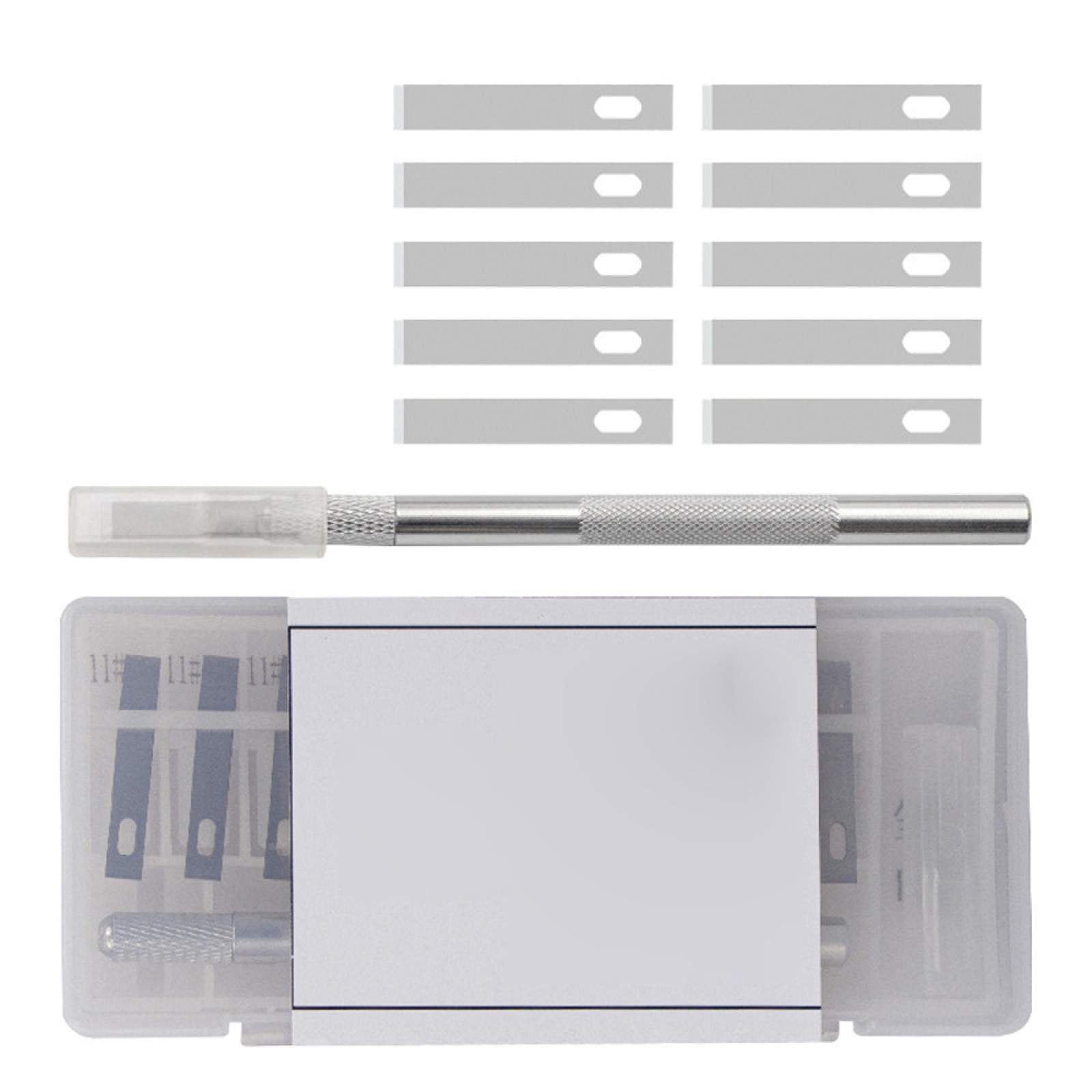 10-Blade 4# Aluminum Alloy Phone Back Cover Glass Remover Mobile Repair Tool Kit