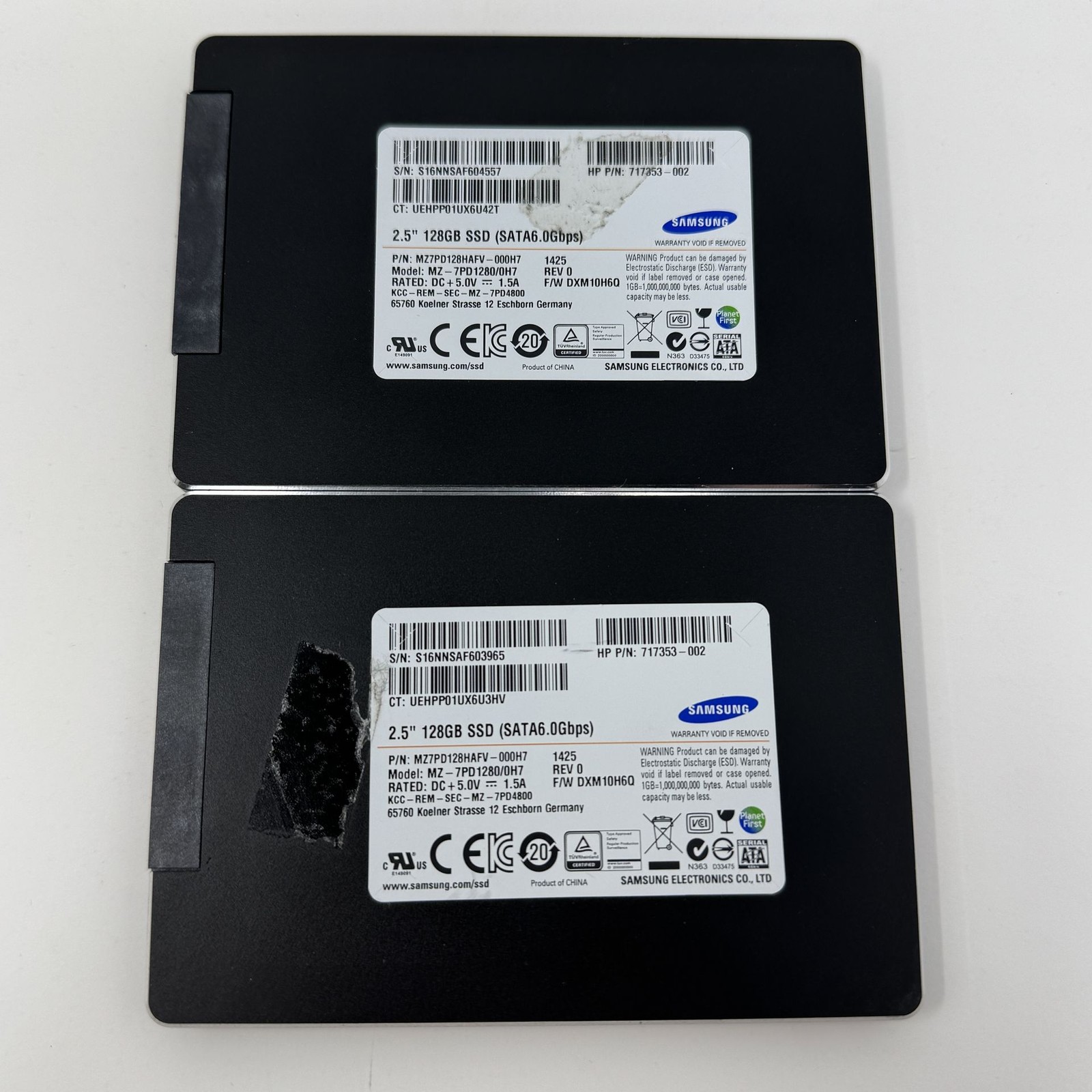 Samsung MZ7PD128HAFV | 2.5in 128GB SATA SSD Lot of 2