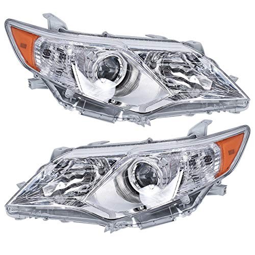  Headlights Assembly Replacement for 2012 2013 2014 Camry Polycarbonate Lens 