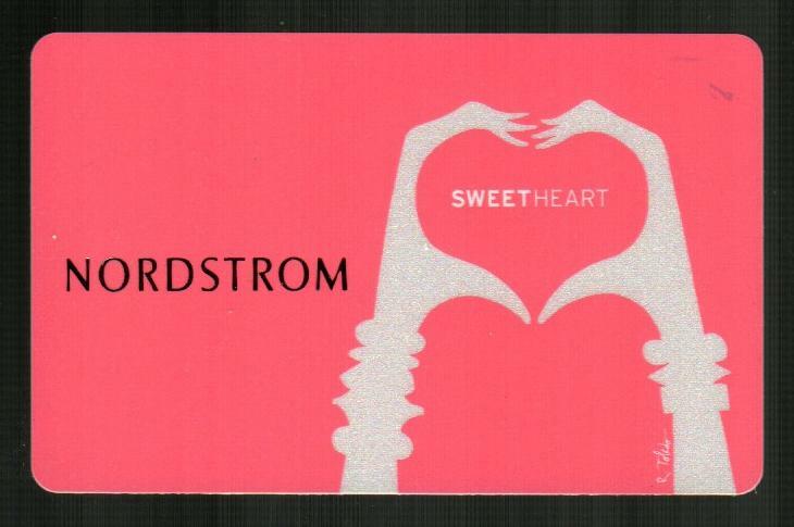 NORDSTROM Sweet Heart, Hands Forming a Heart ( 2010 ) Gift Card ( $0 )