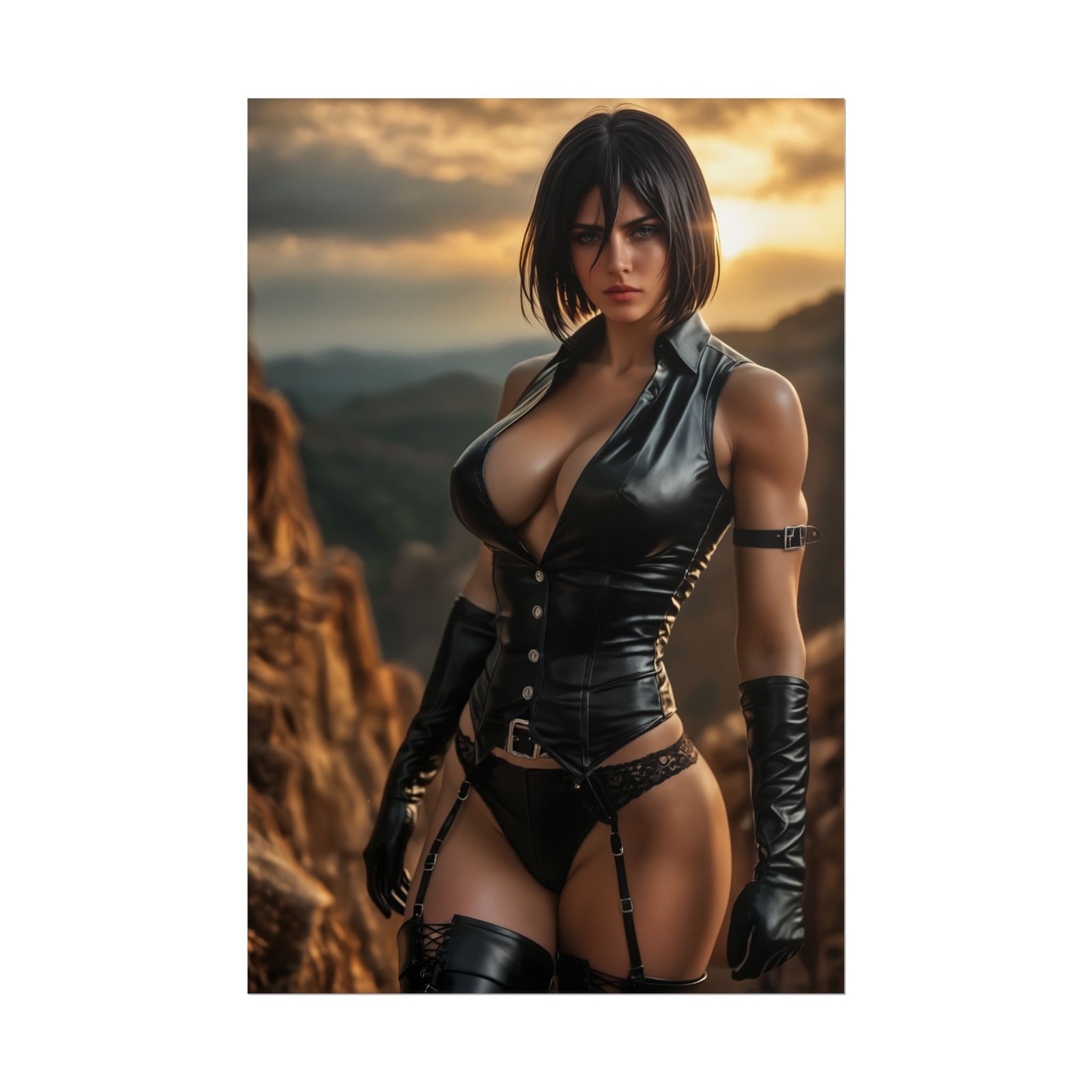 Mikasa Ackerman Poster – Attack on Titan Wall Art Print, Anime Decor