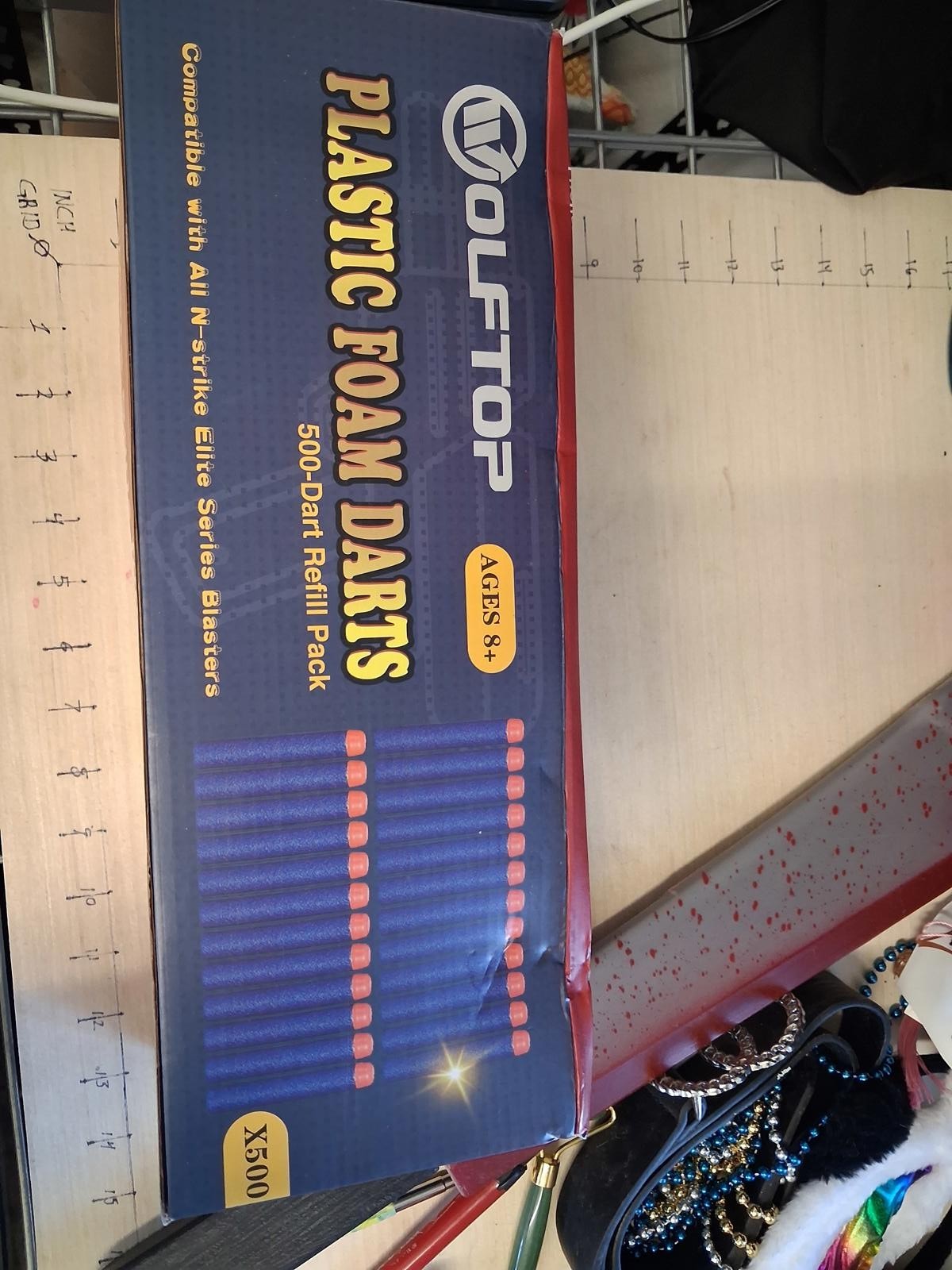 Wolftop Plastic Foam Darts 480-Dart Refill Pack Compatible with N-Strike Elite