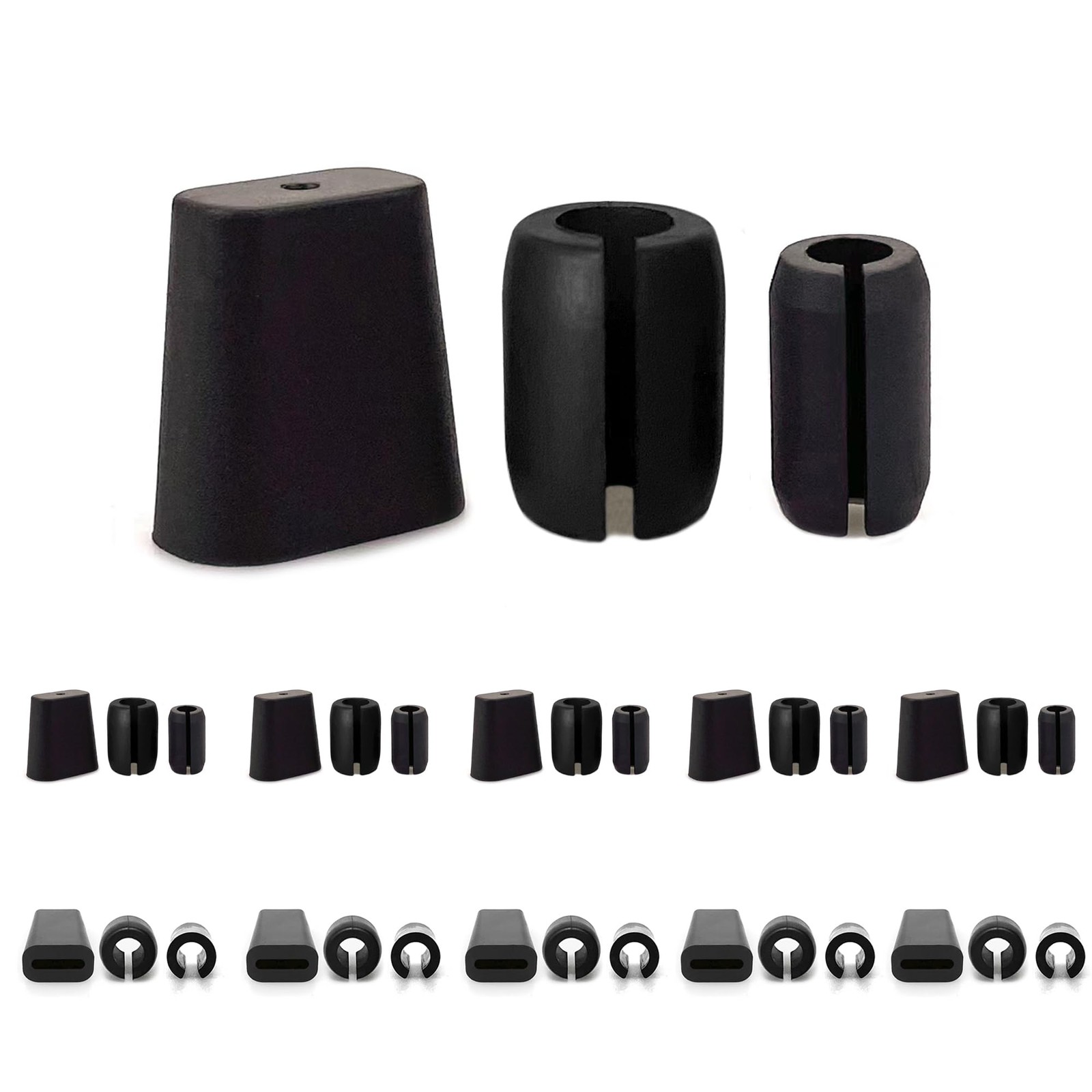 Jadairy 30 PCS Rubber Feet for Sink Grid Kitchen Rack 30PCS, Black 