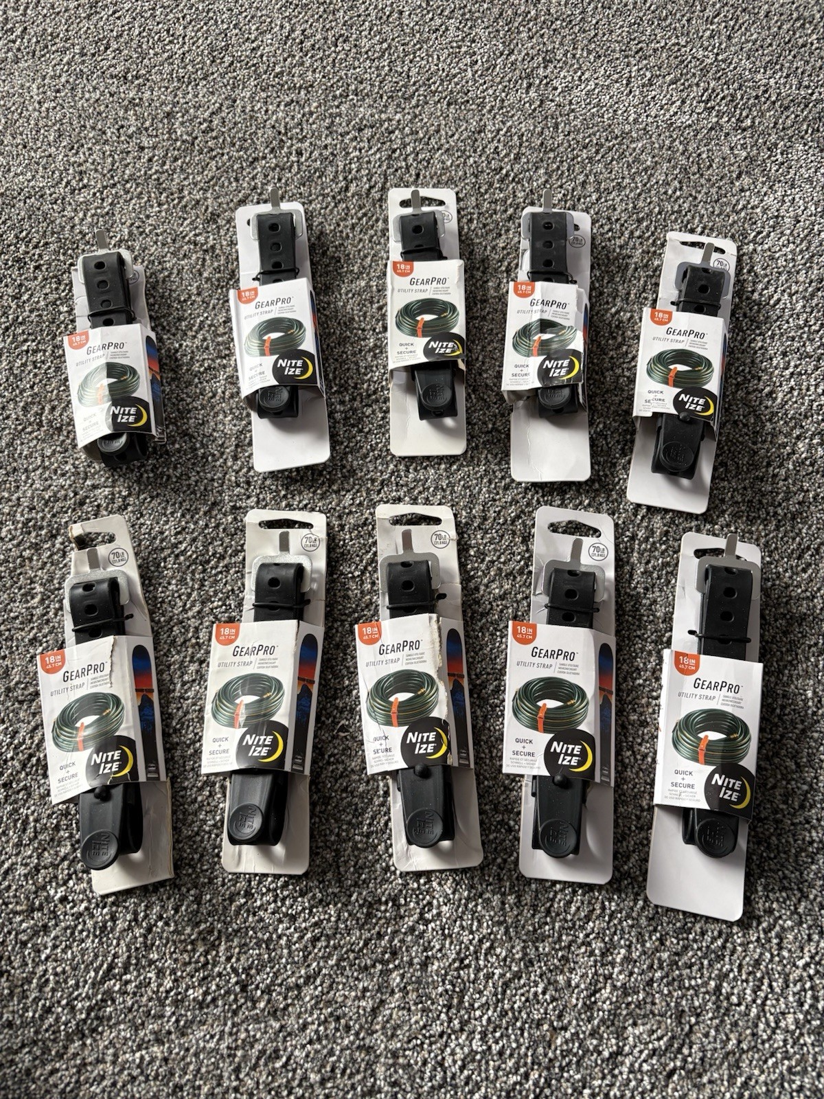 Nite Ize GearPro Utility Strap 18 in Black 70 lb Working Load Limit