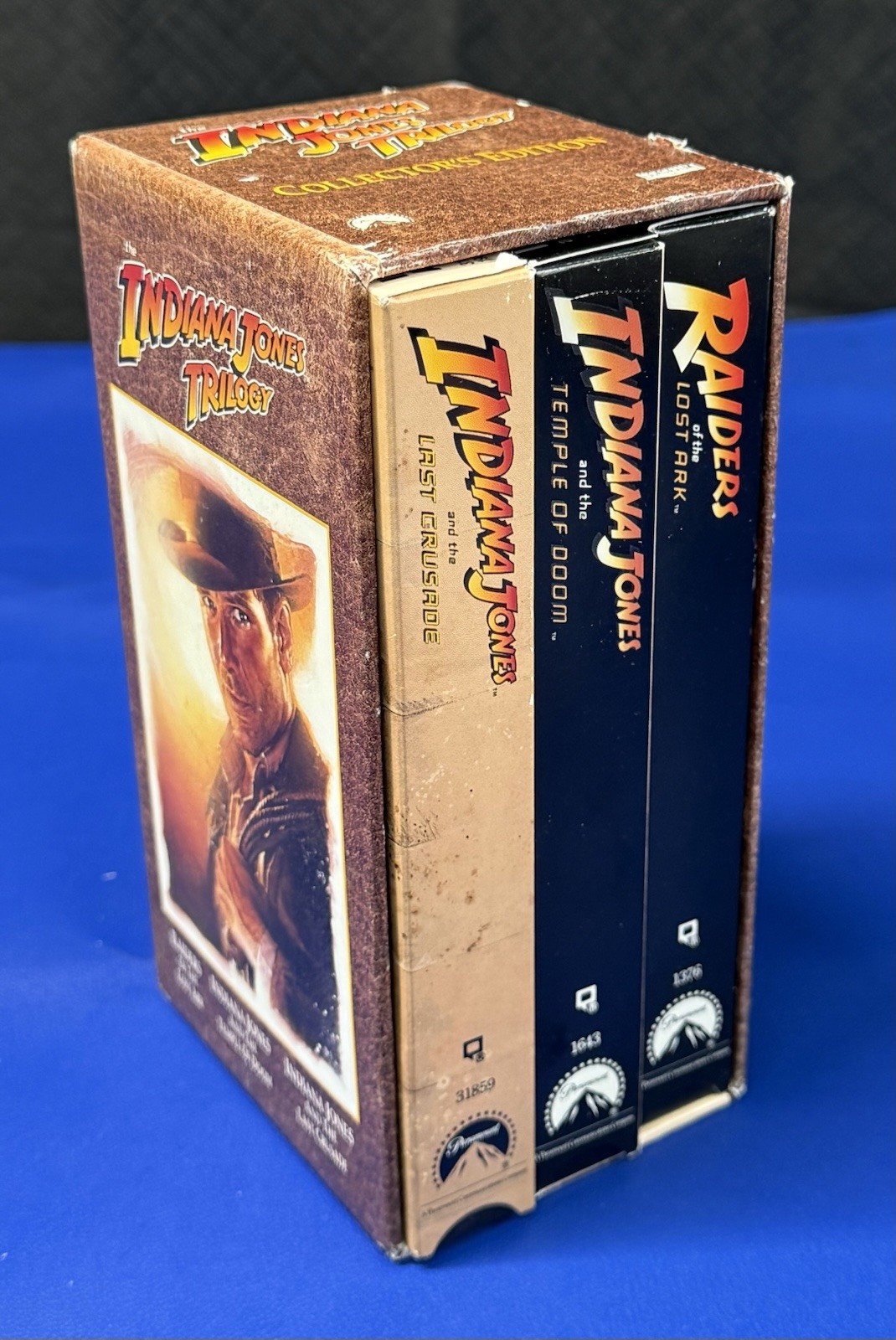 The Indiana Jones Trilogy 1989 VHS 3-Тape Box Set Collectors Edition Paramount